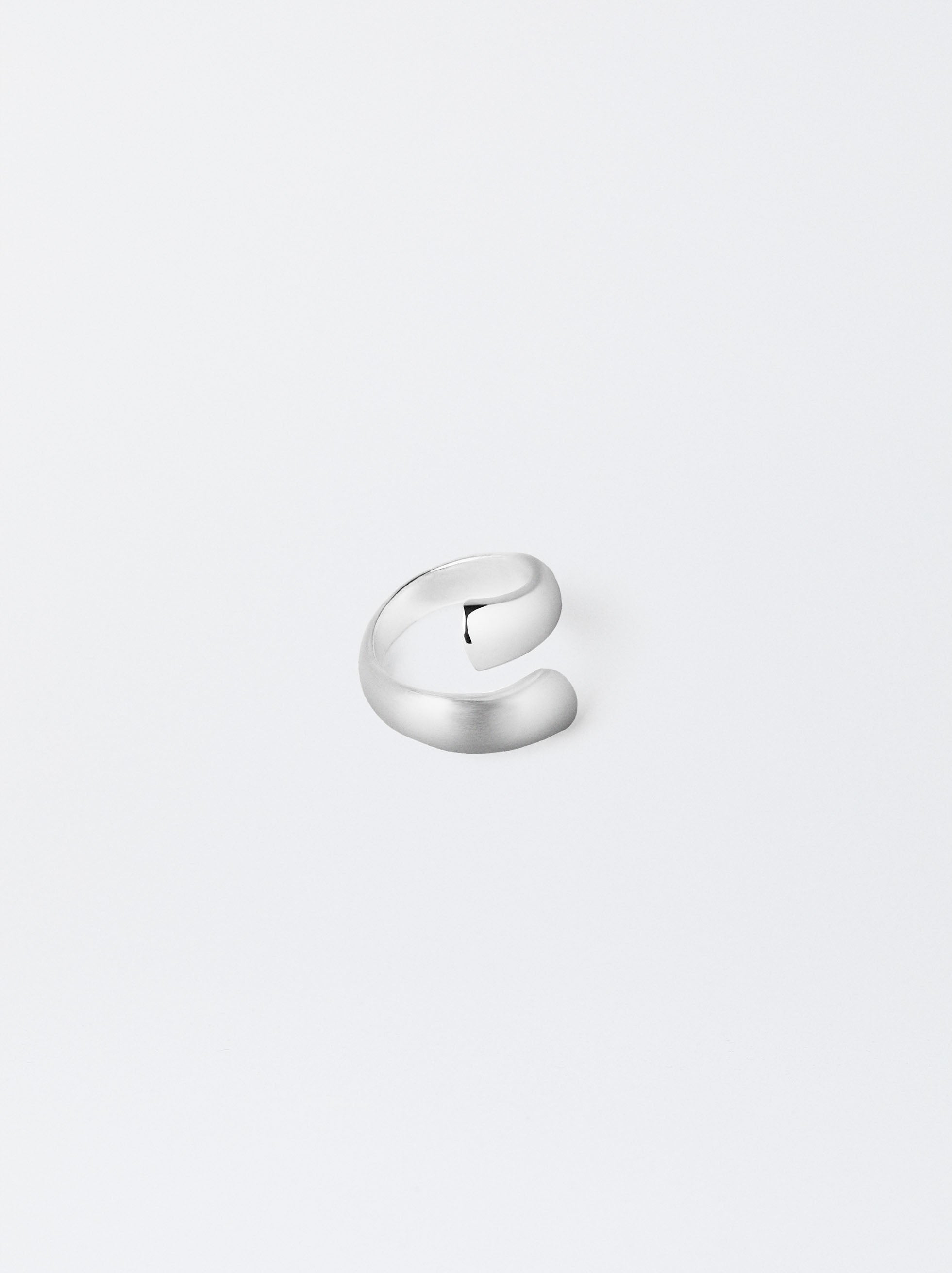 Anillo En Espiral Plateado