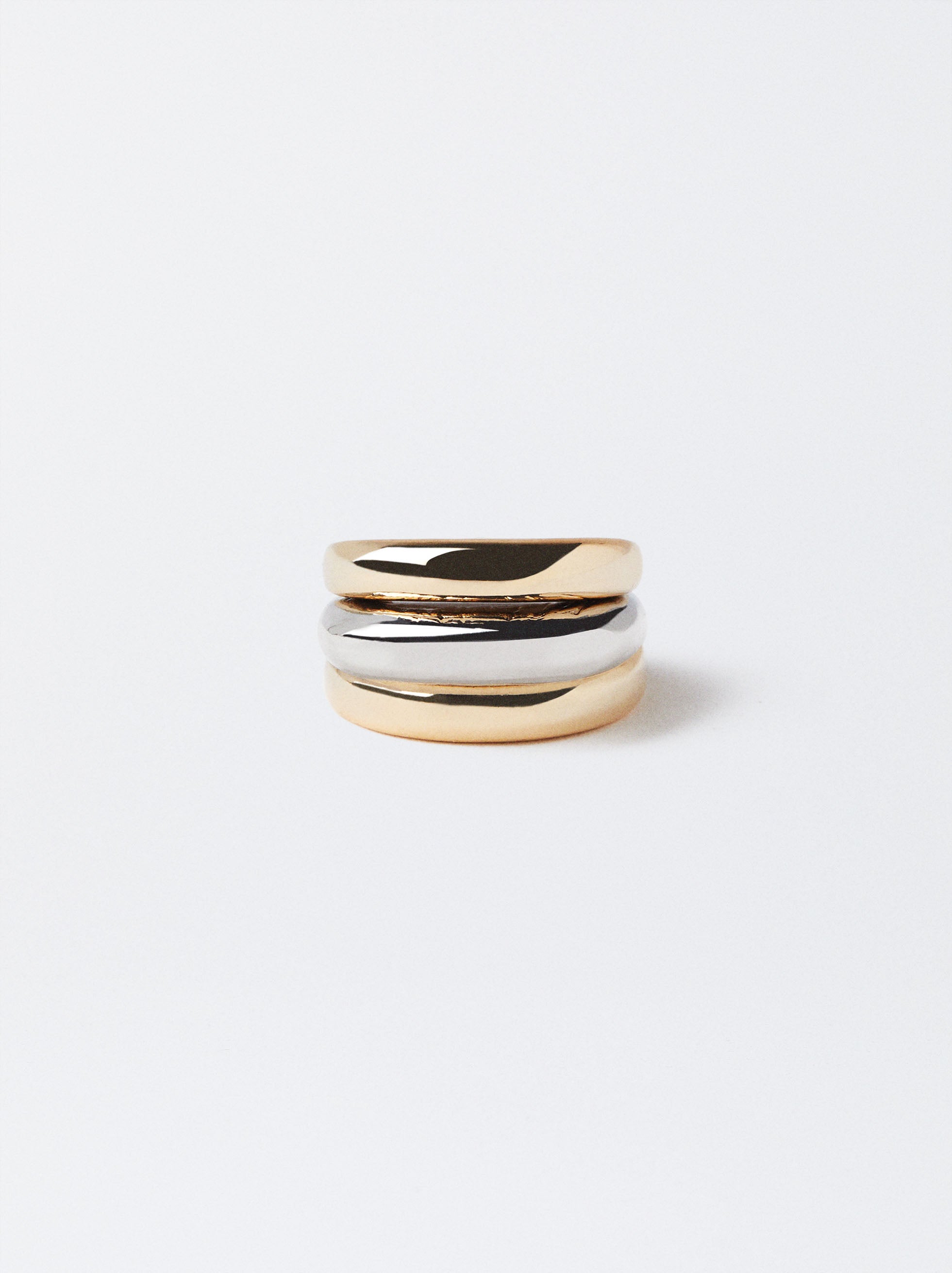 Anillo Triple Dorado