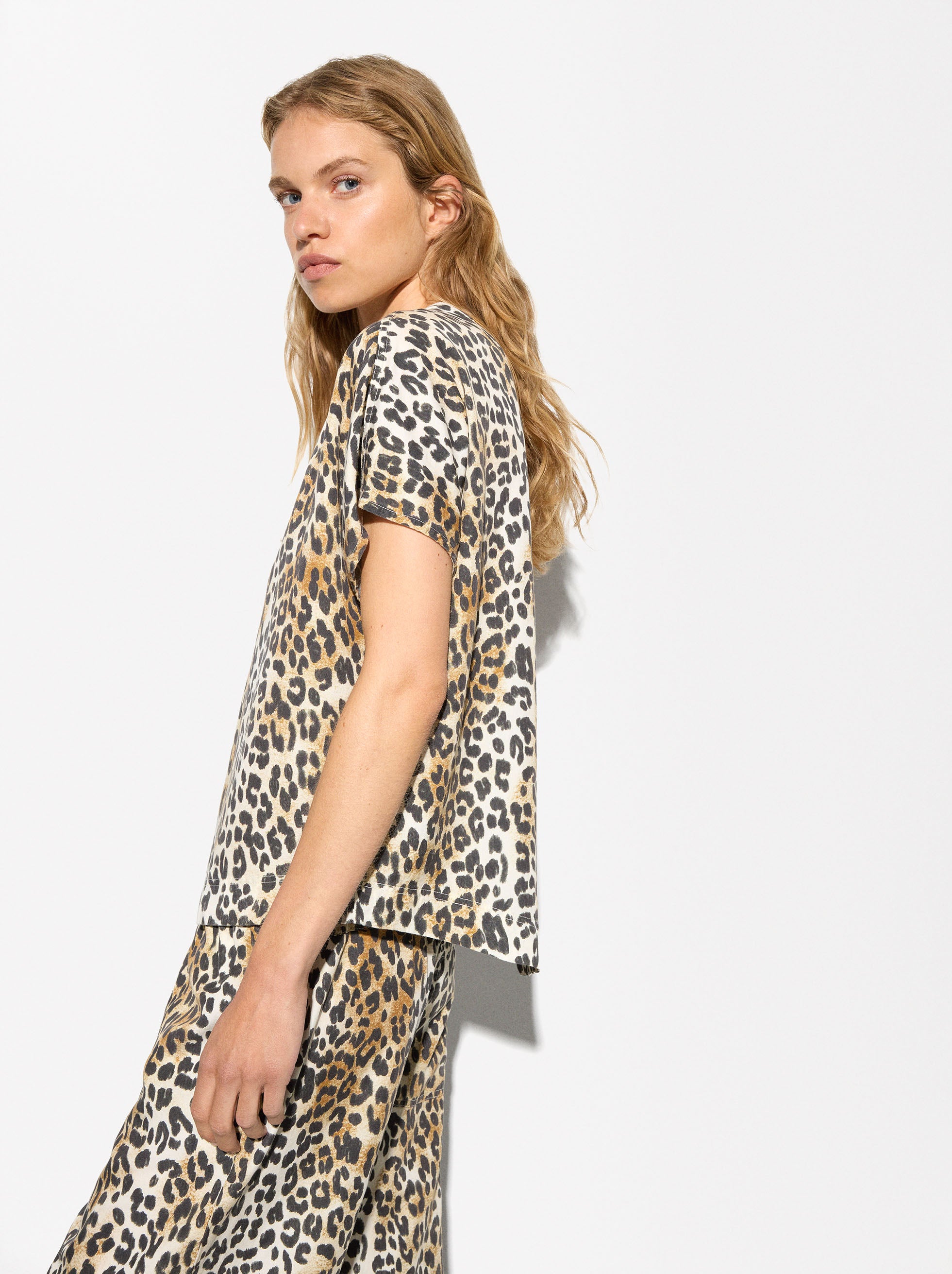 Camiseta Estampado Leopardo