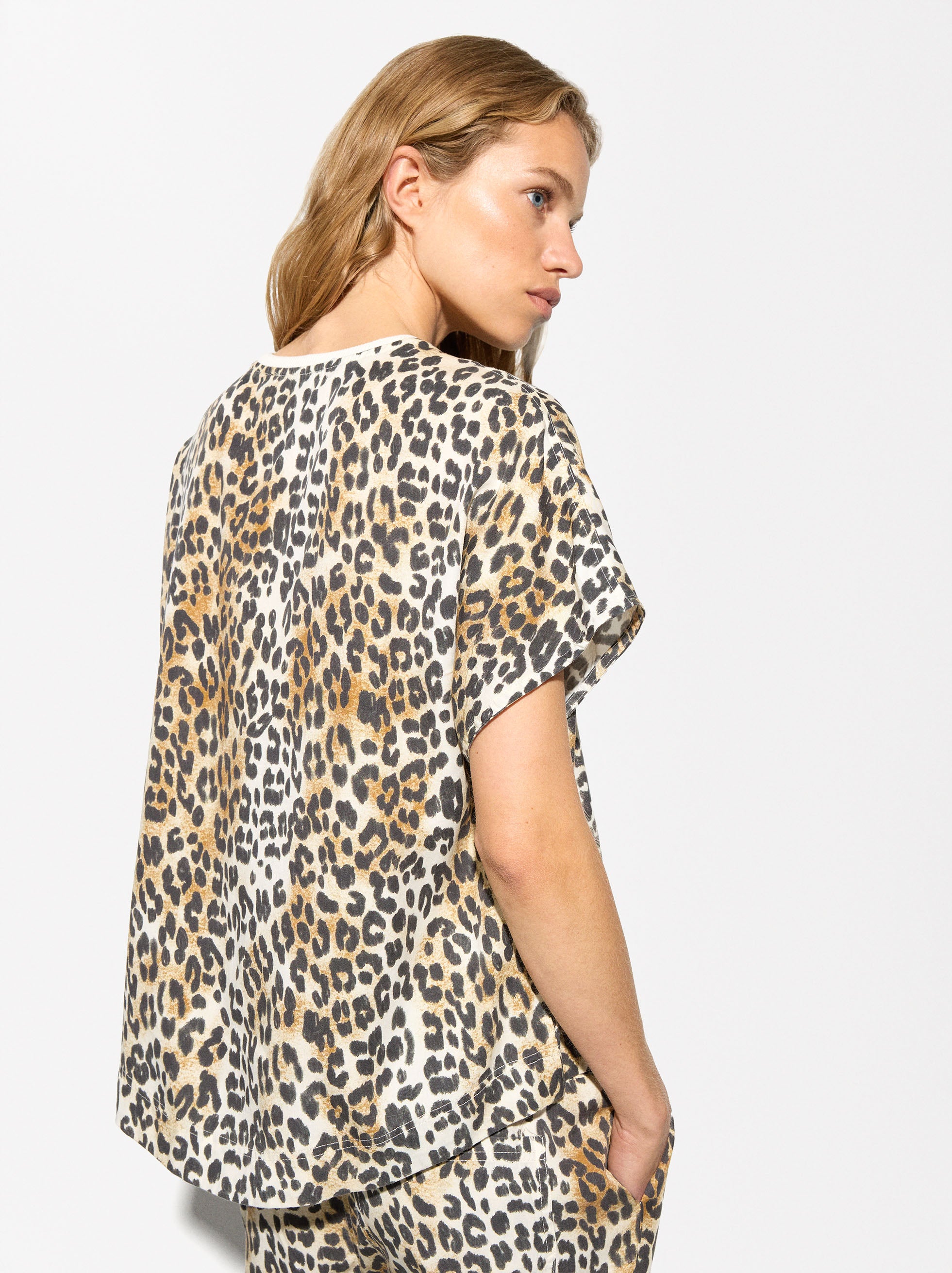 Camiseta Estampado Leopardo
