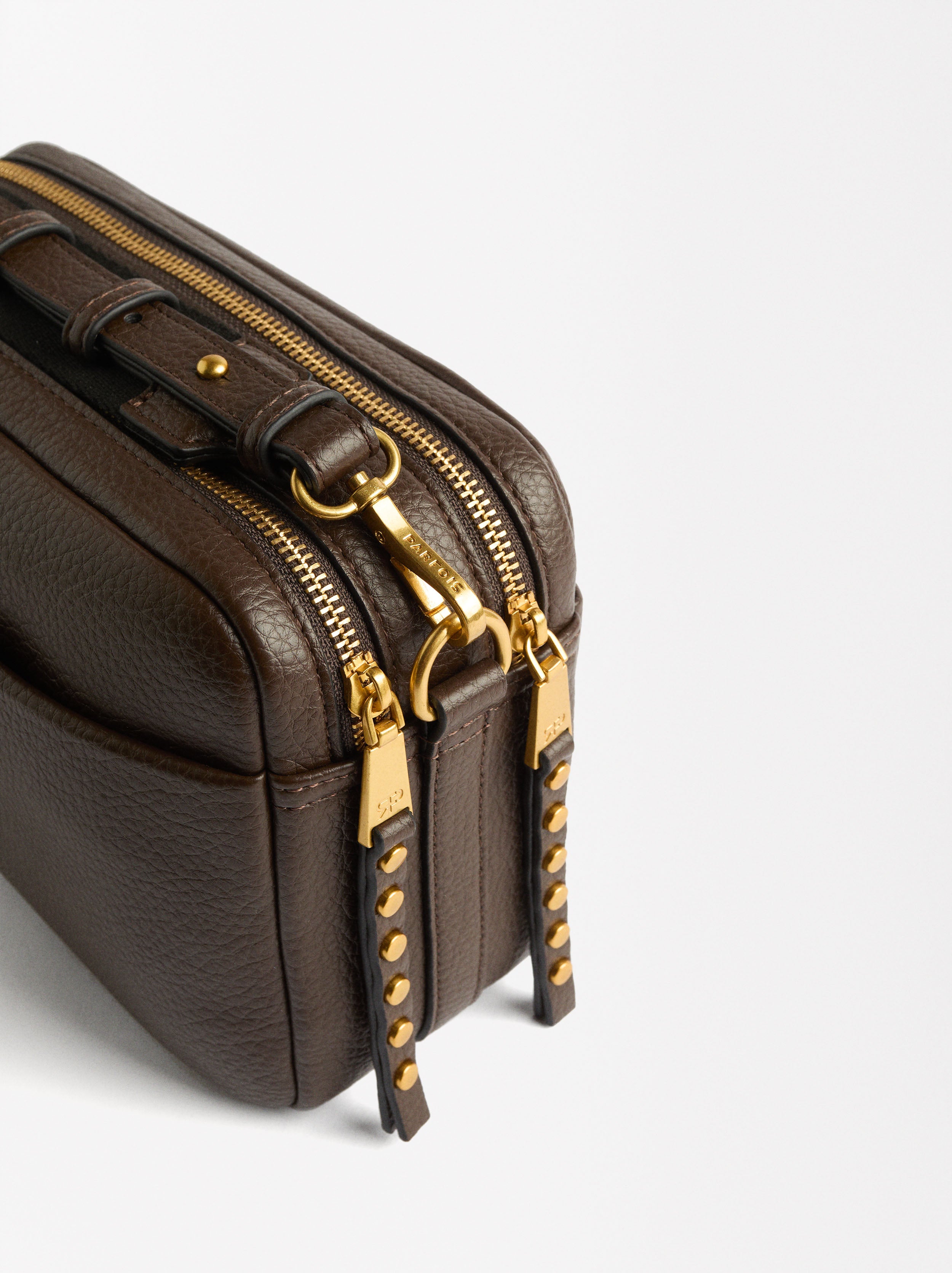 Bolso Bandolera Con Doble Cierre