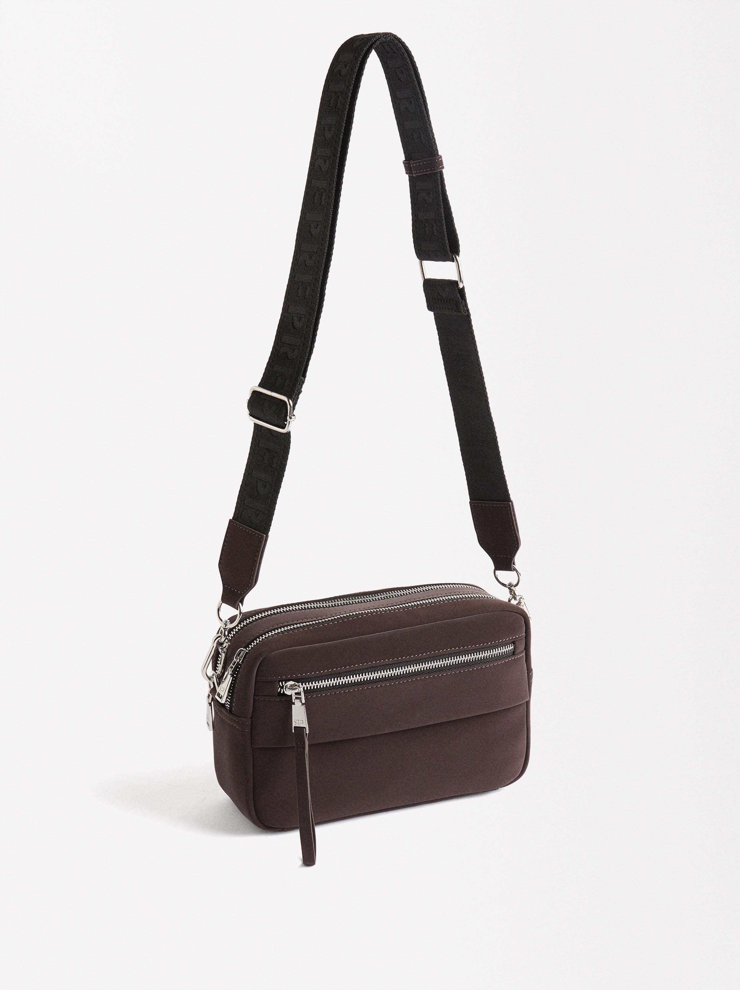 Bolso Bandolera Con Doble Cierre