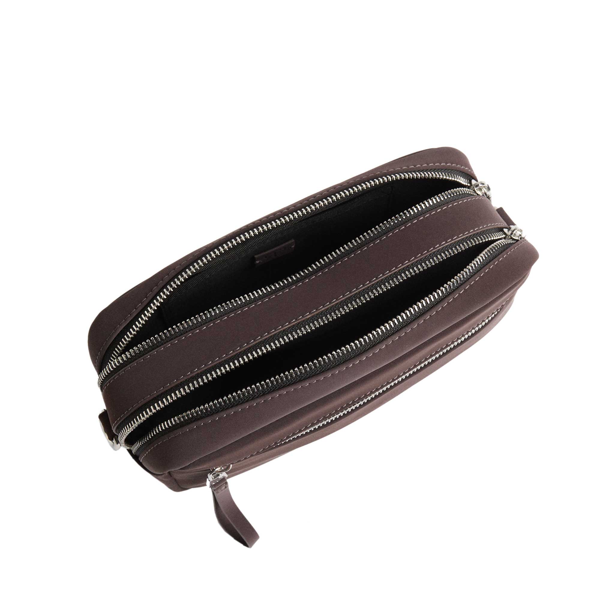 Bolso Bandolera Con Doble Cierre