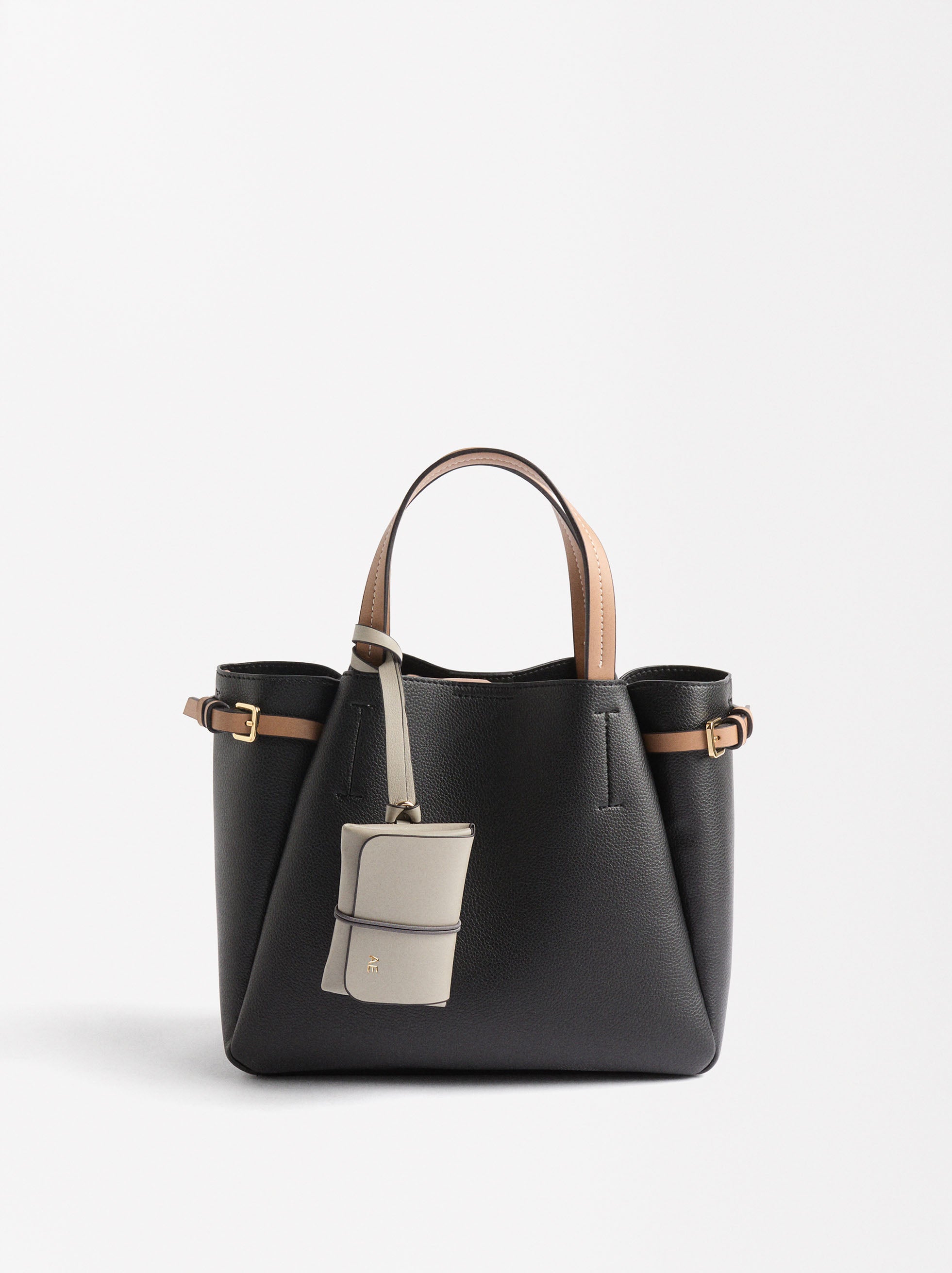 Bolso Tote Con Colgante