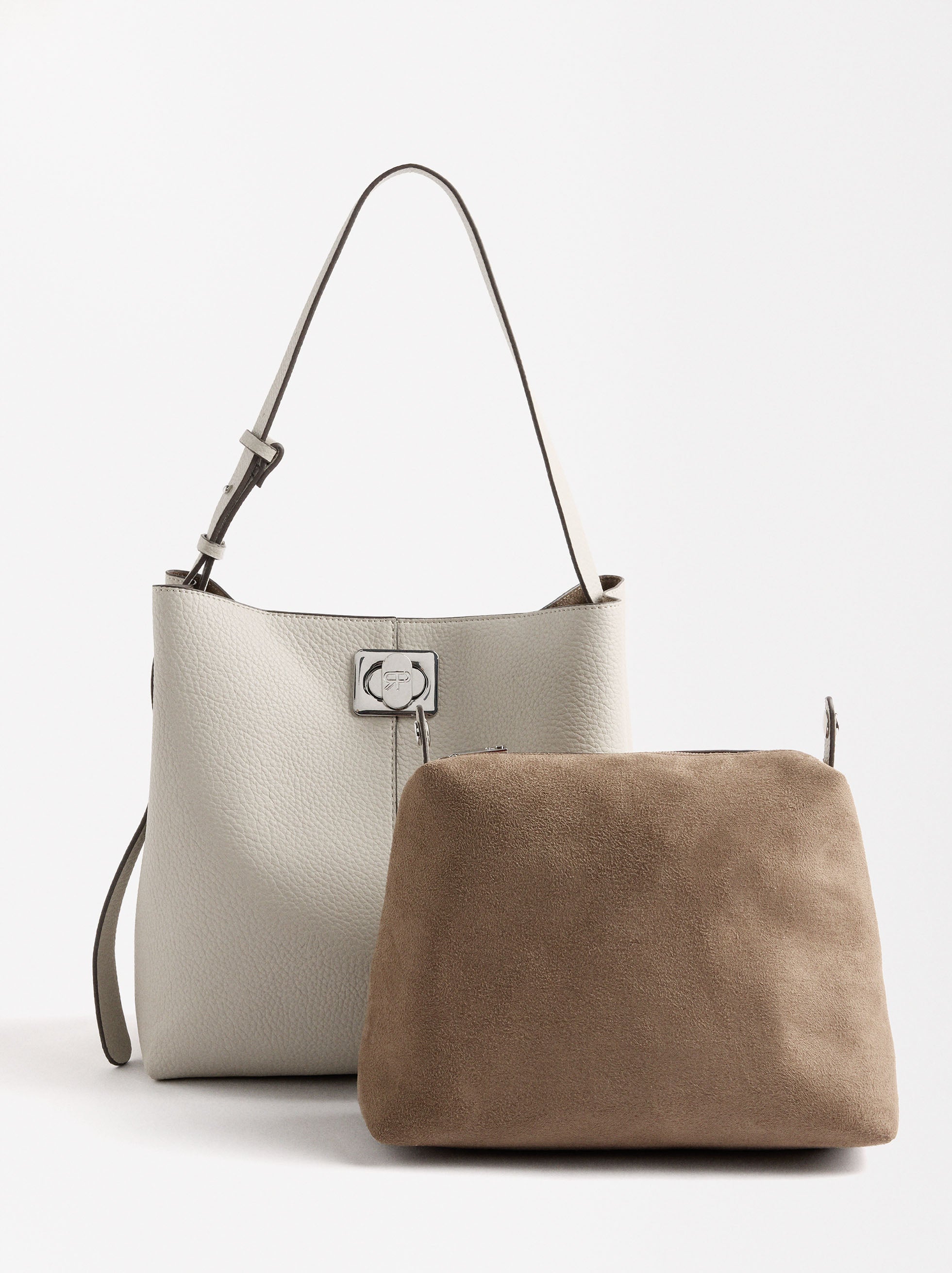 Cartera De Hombro Con Bolsa Removible