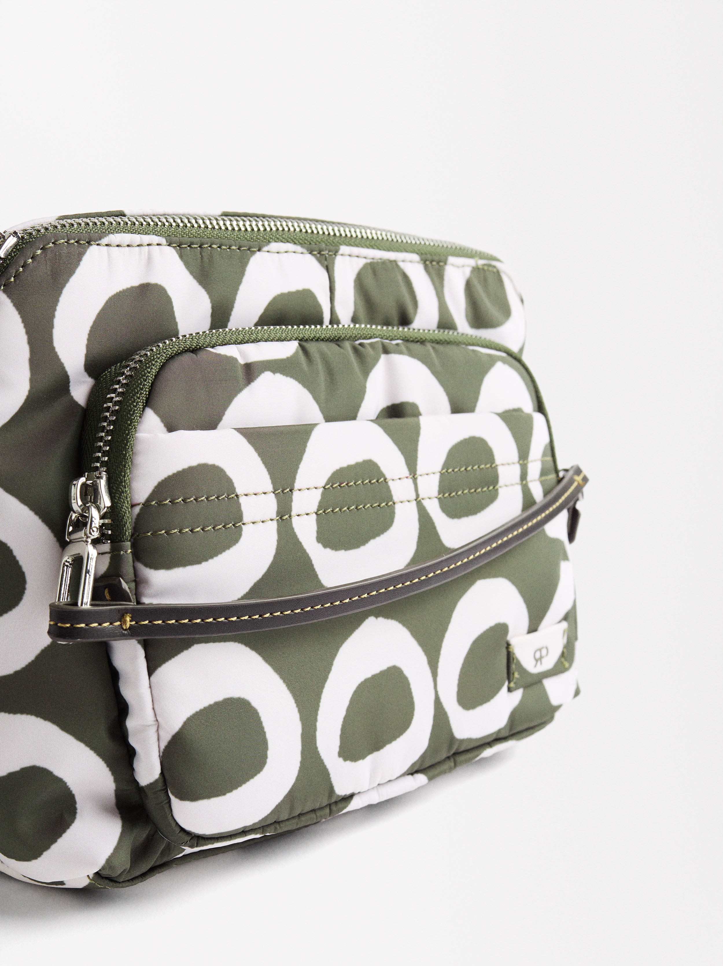 Bolso Bandolera Estampado De Nylon