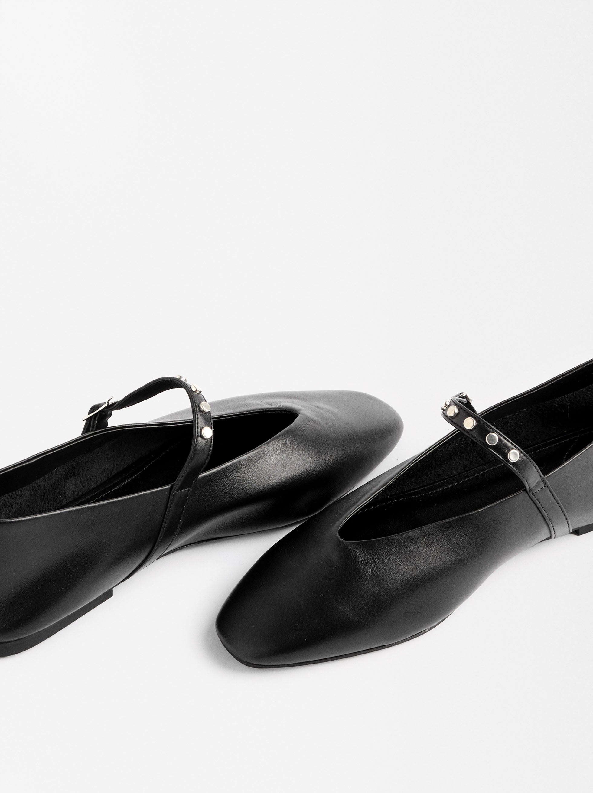 Bailarinas De Piel Con Tachuelas