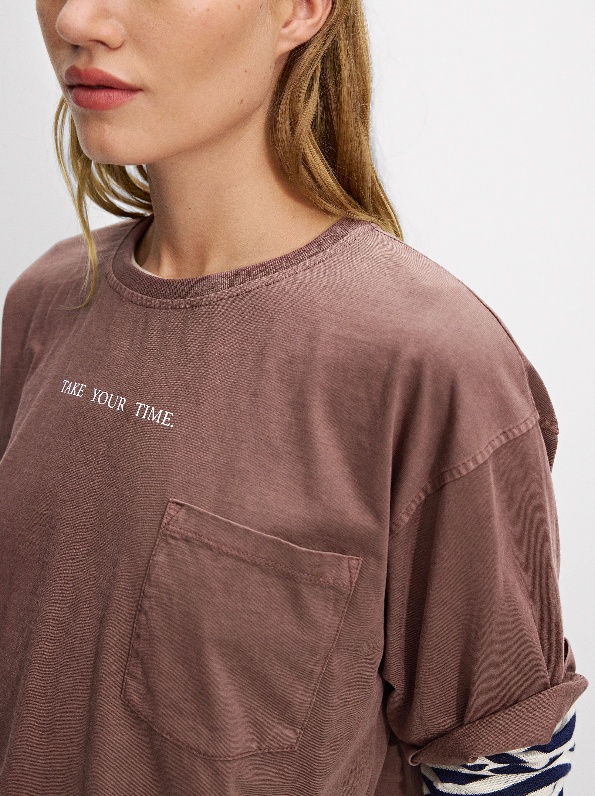 Camiseta Algodón Con Bolsillo