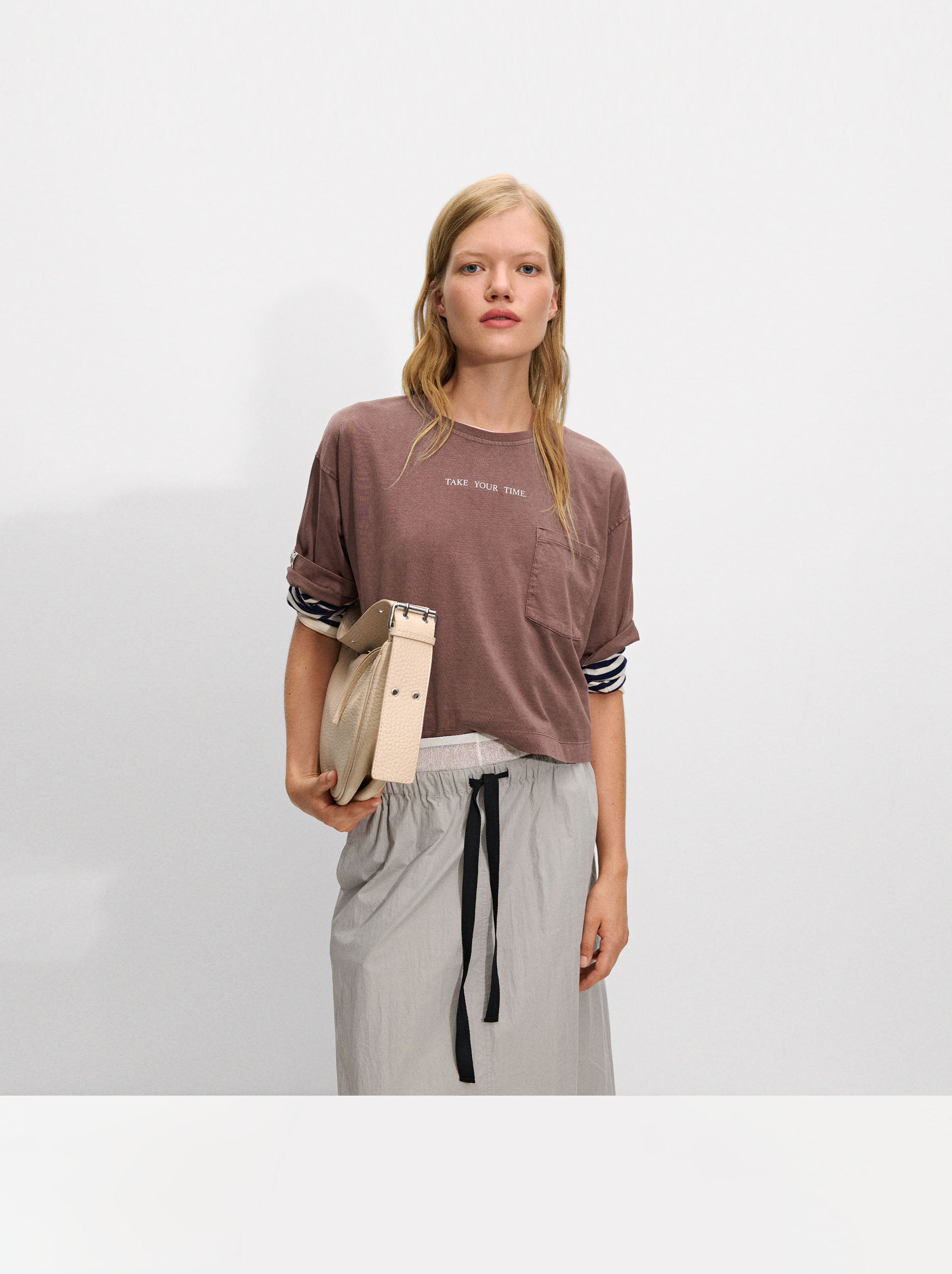 Camiseta Algodón Con Bolsillo