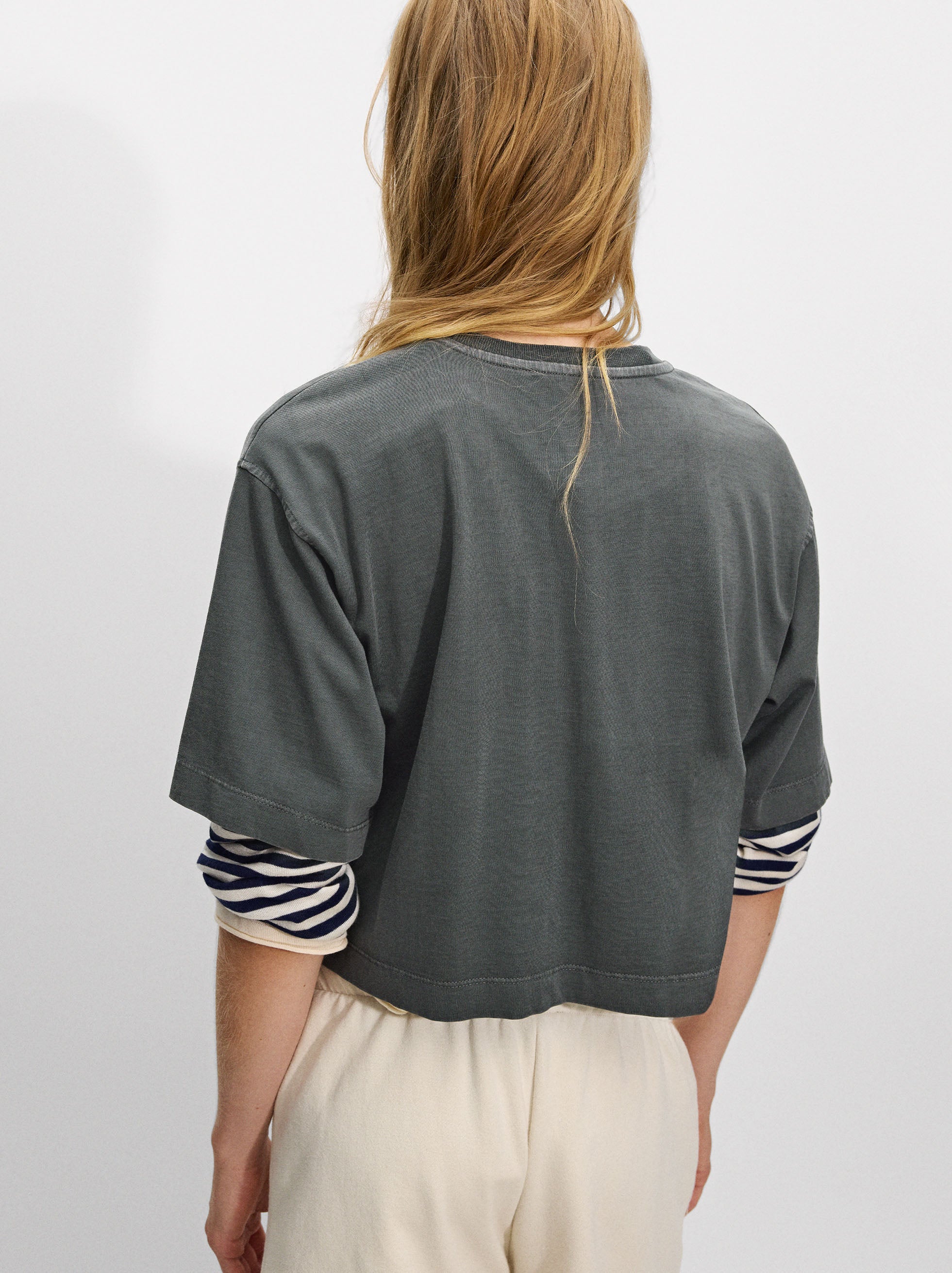 Camiseta Algodón Con Bolsillo