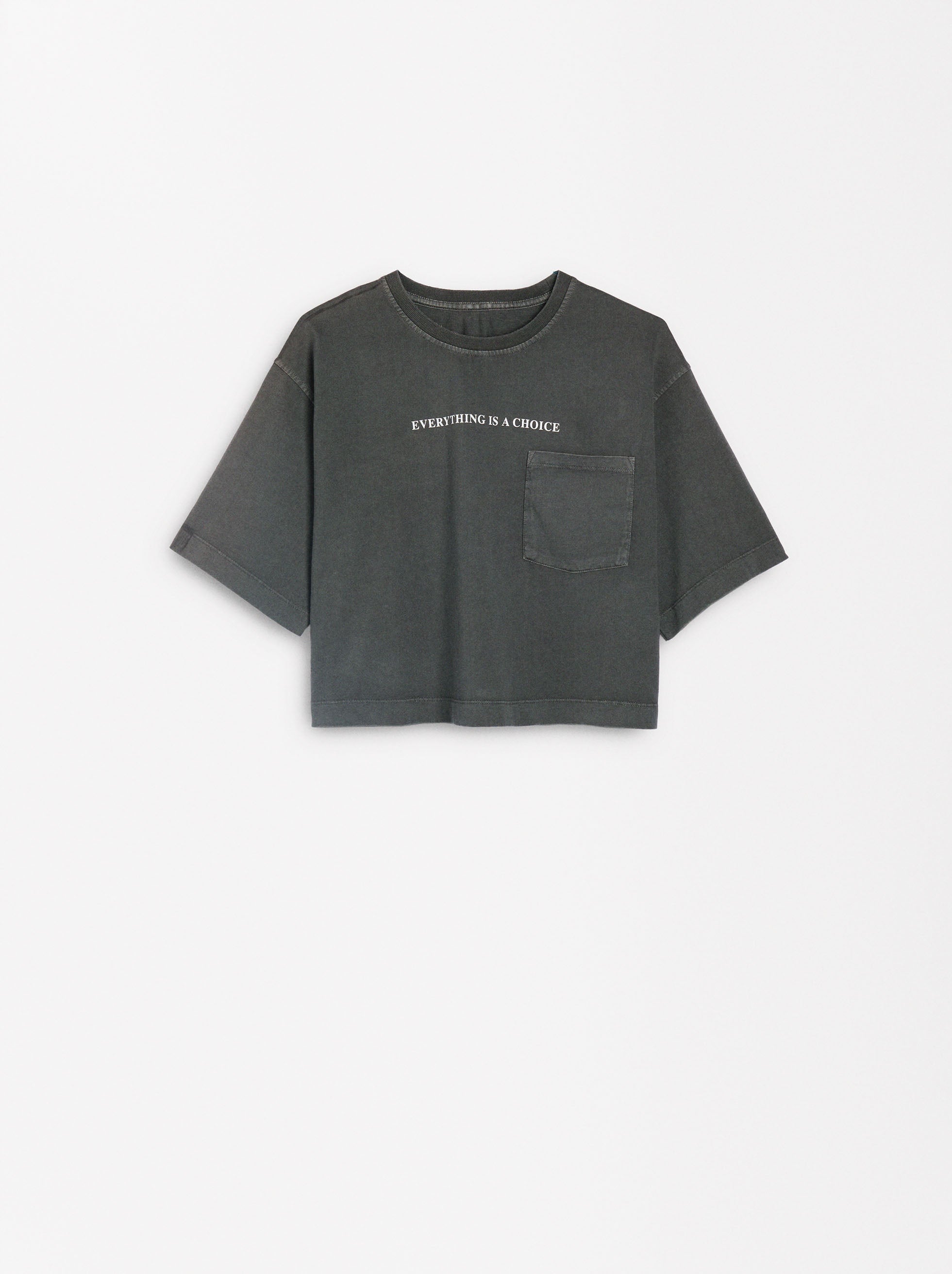 Camiseta Algodón Con Bolsillo