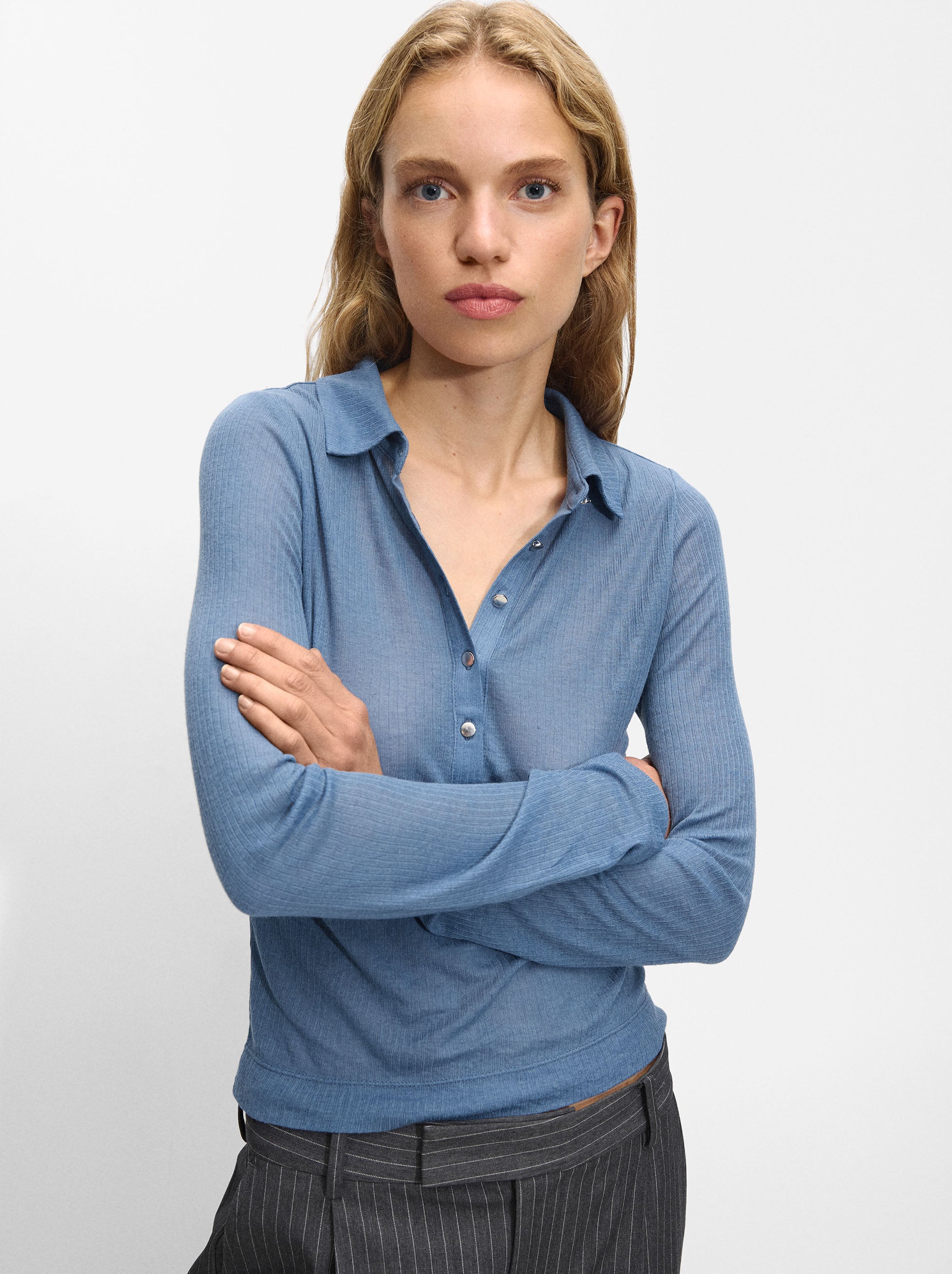 Camisa Con Cuello Polo