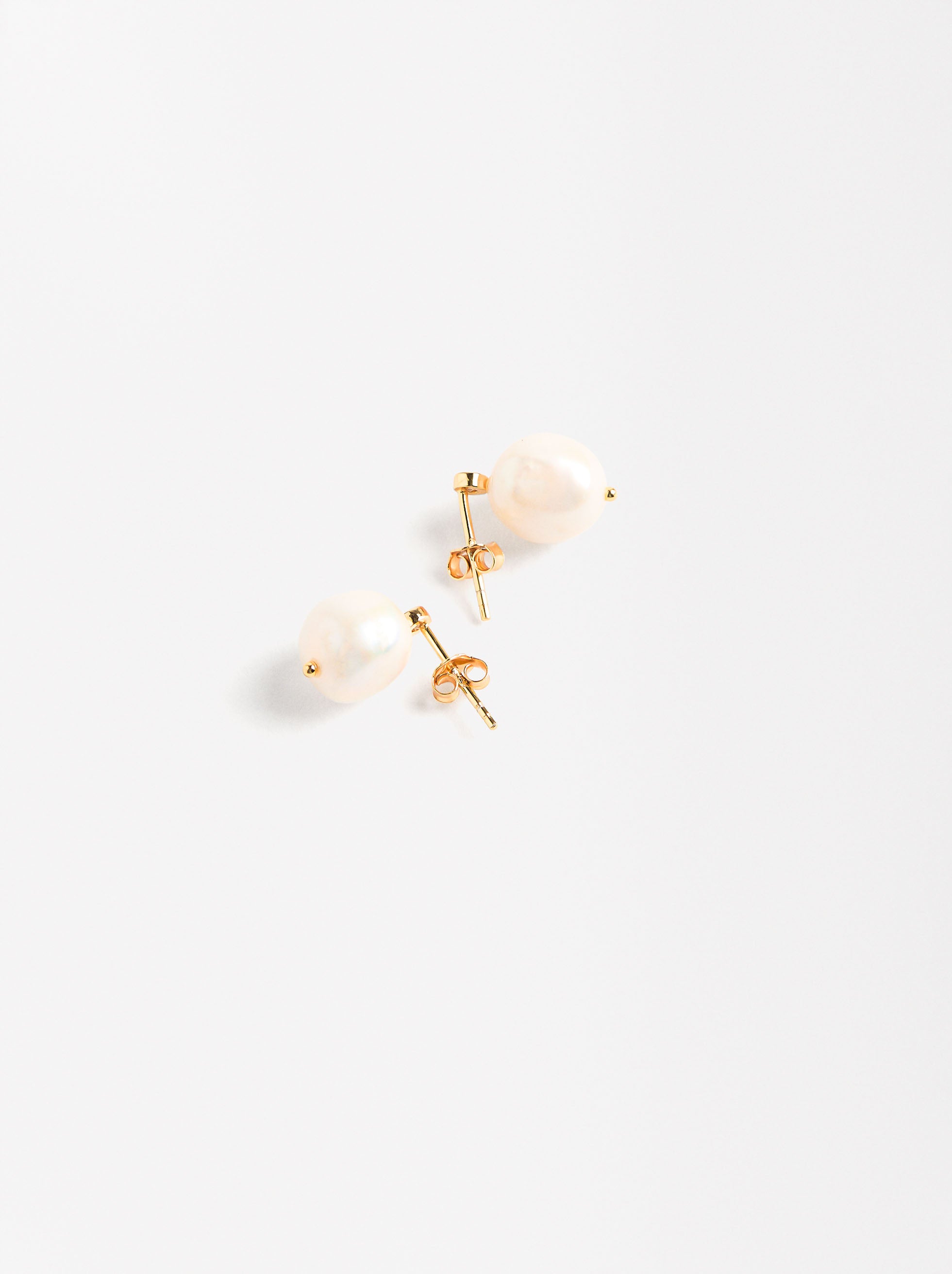 Pendientes Con Circonias Y Perlas De Agua Dulce - Plata De Ley 925