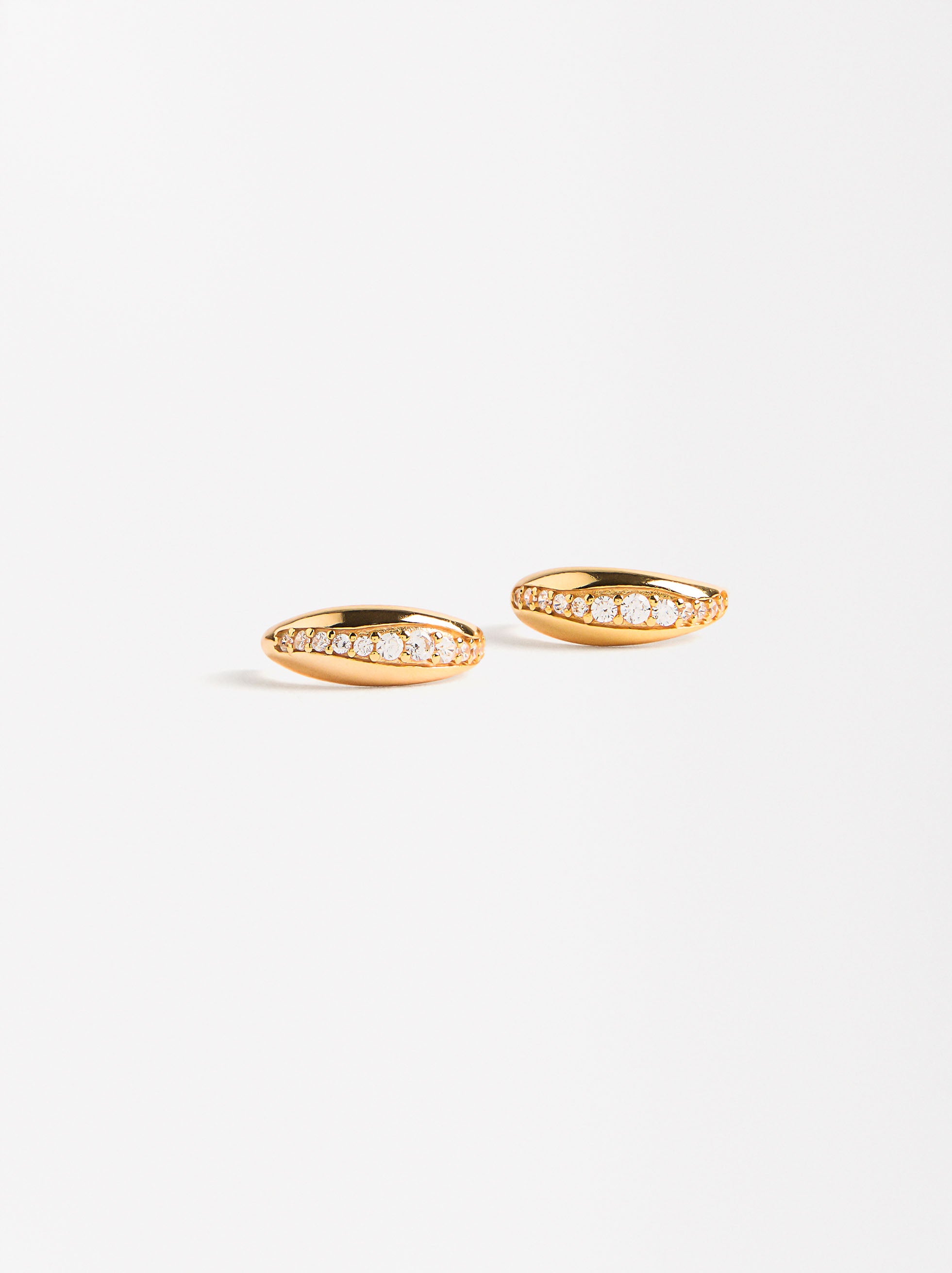 Aros Con Circonias - Plata De Ley 925