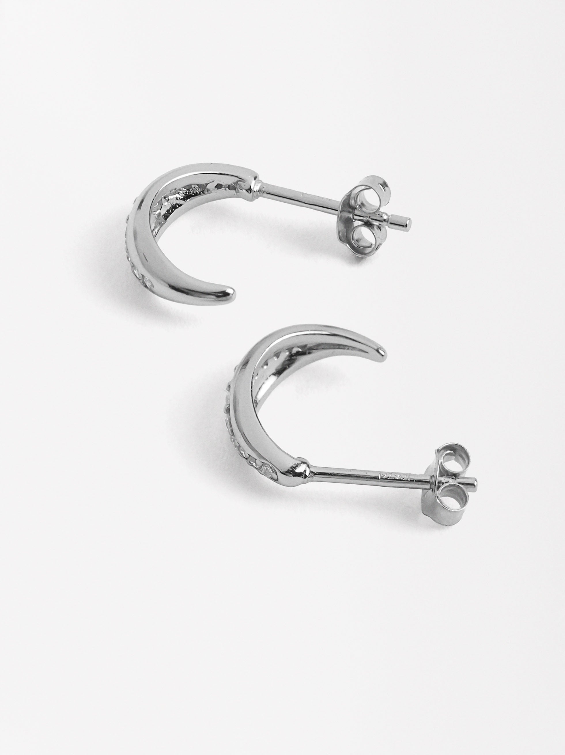 Aros Con Circonias - Plata De Ley 925