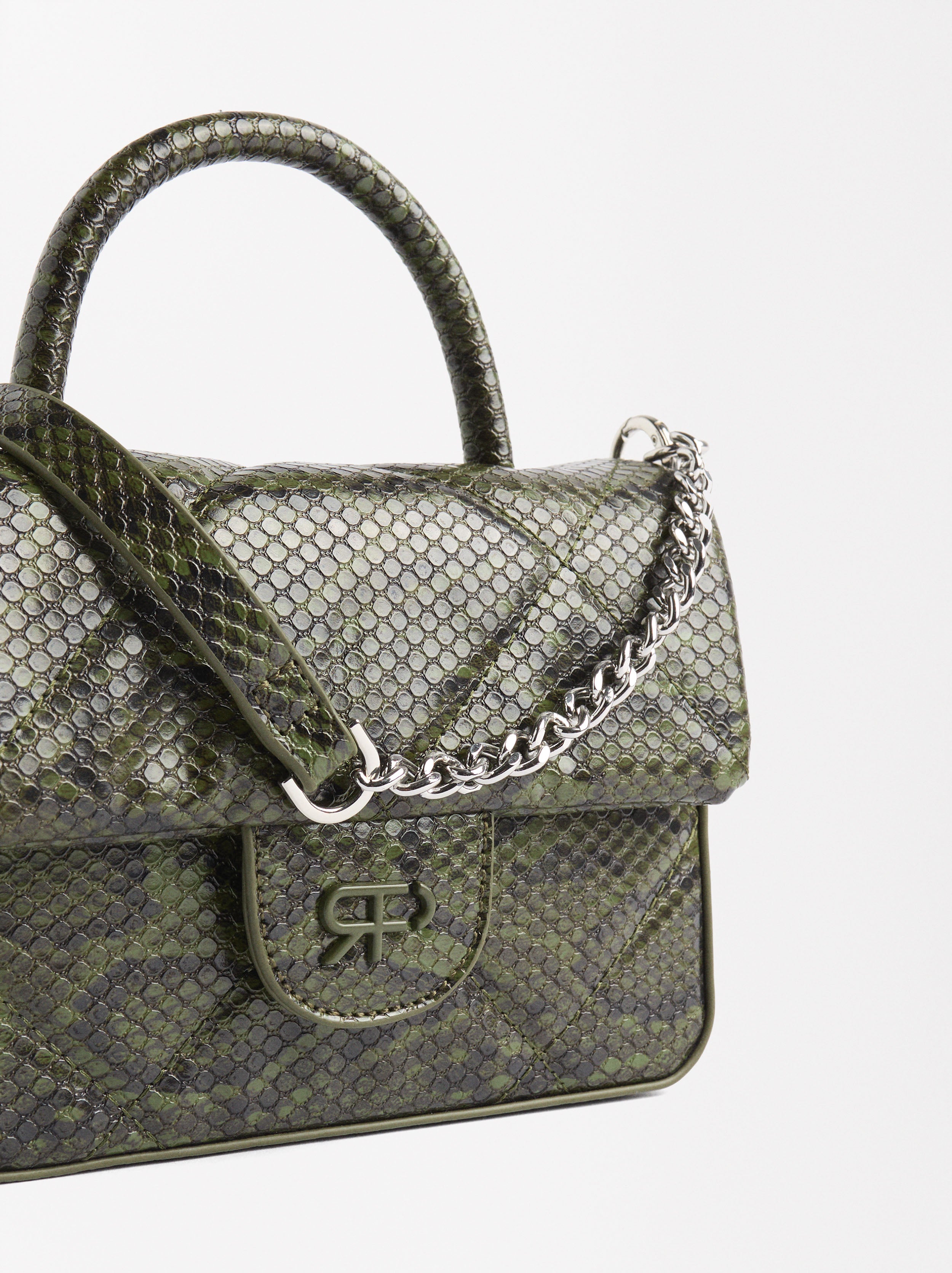 Bolso De Mano Con Estampado Animal