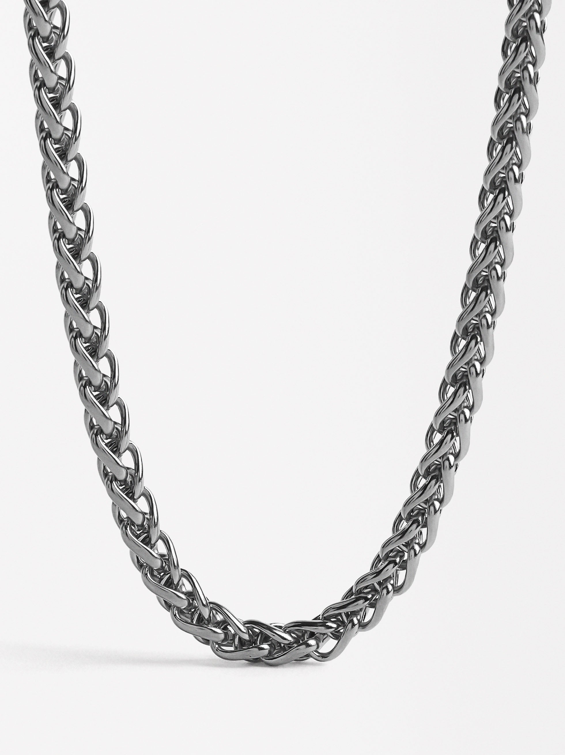 Collar Corto De Eslabones - Acero Inoxidable