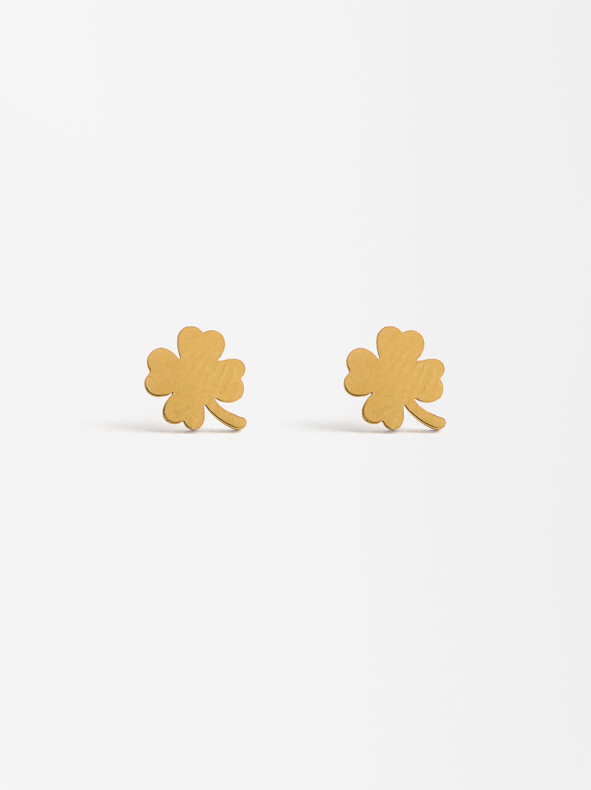 Set De Collar Con Pendientes Trébol - Acero Inoxidable