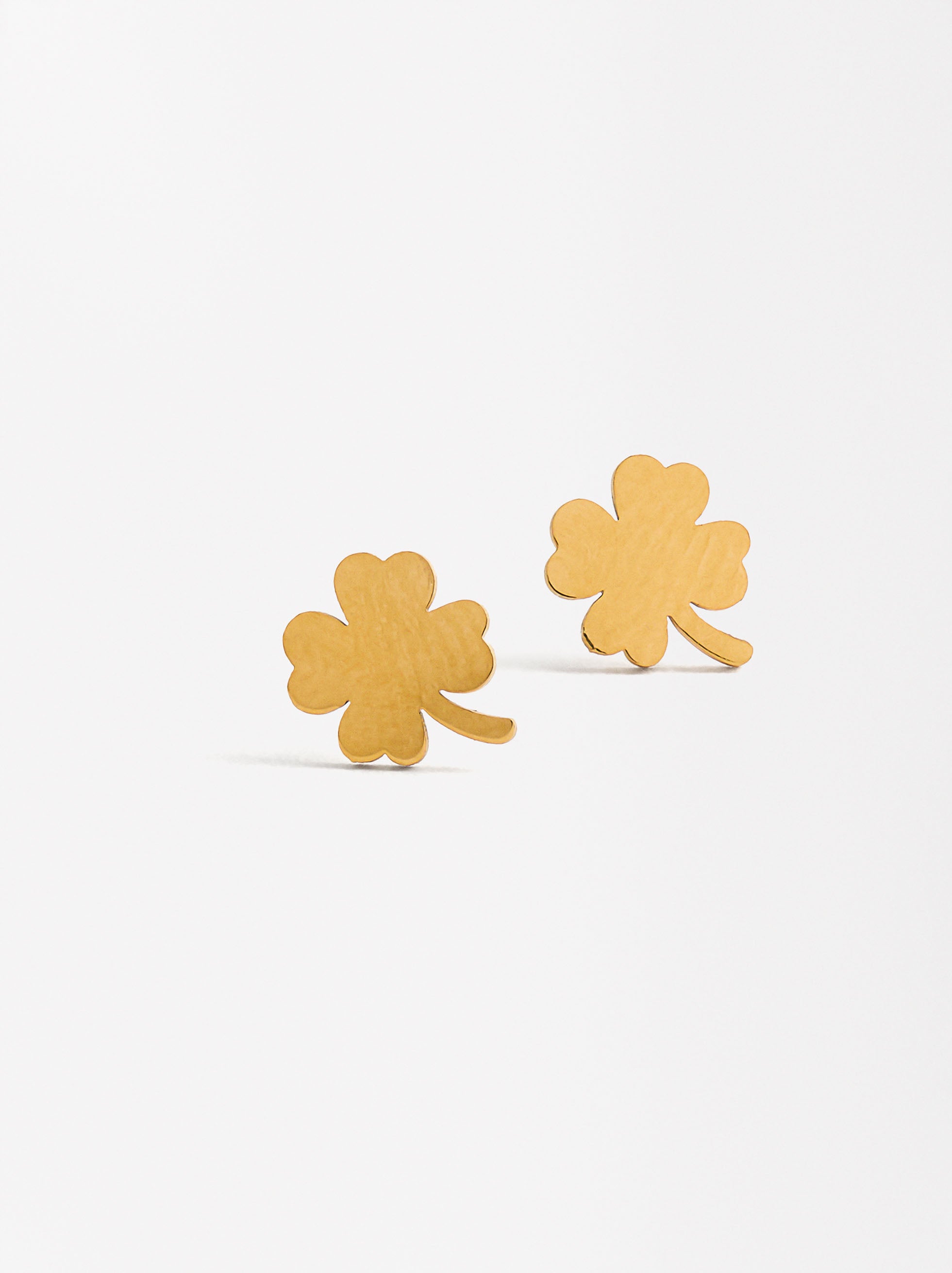 Set De Collar Con Pendientes Trébol - Acero Inoxidable