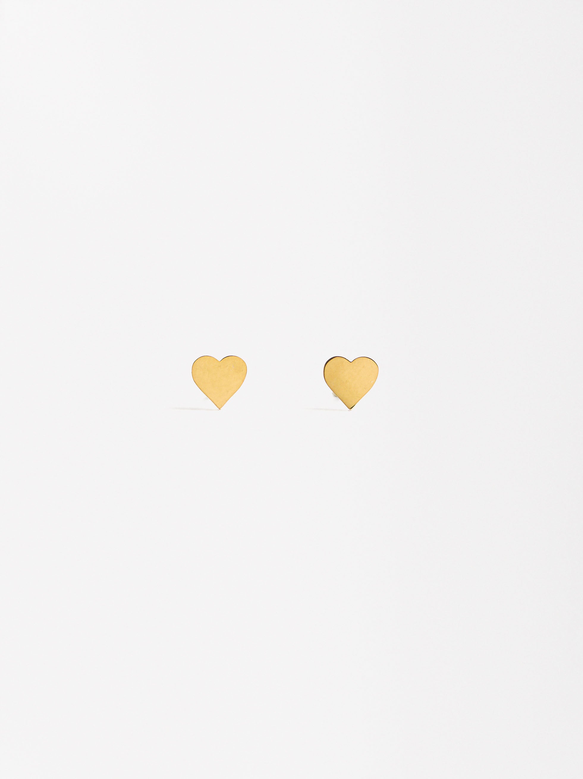 Set De Collar Con Aretes Corazón - Acero Inoxidable