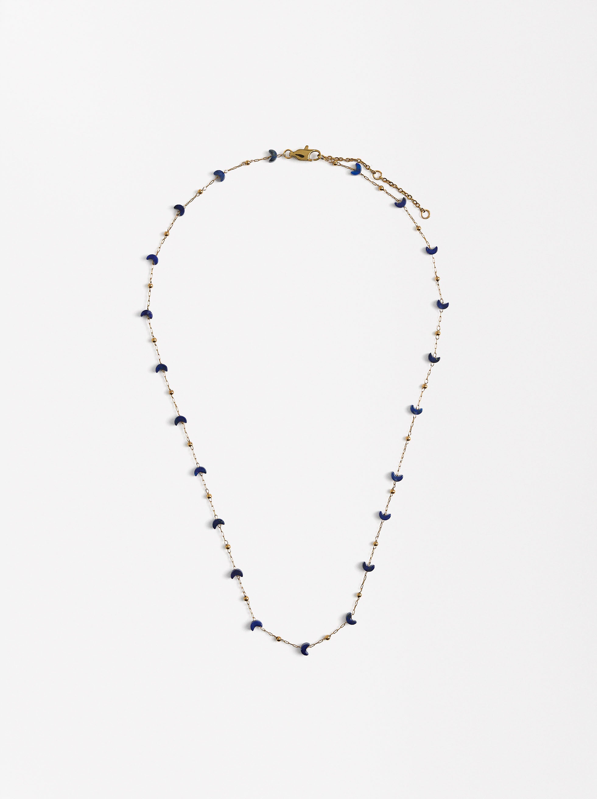 Set Collar Y Aretes Lunas Y Estrellas - Acero Inoxidable