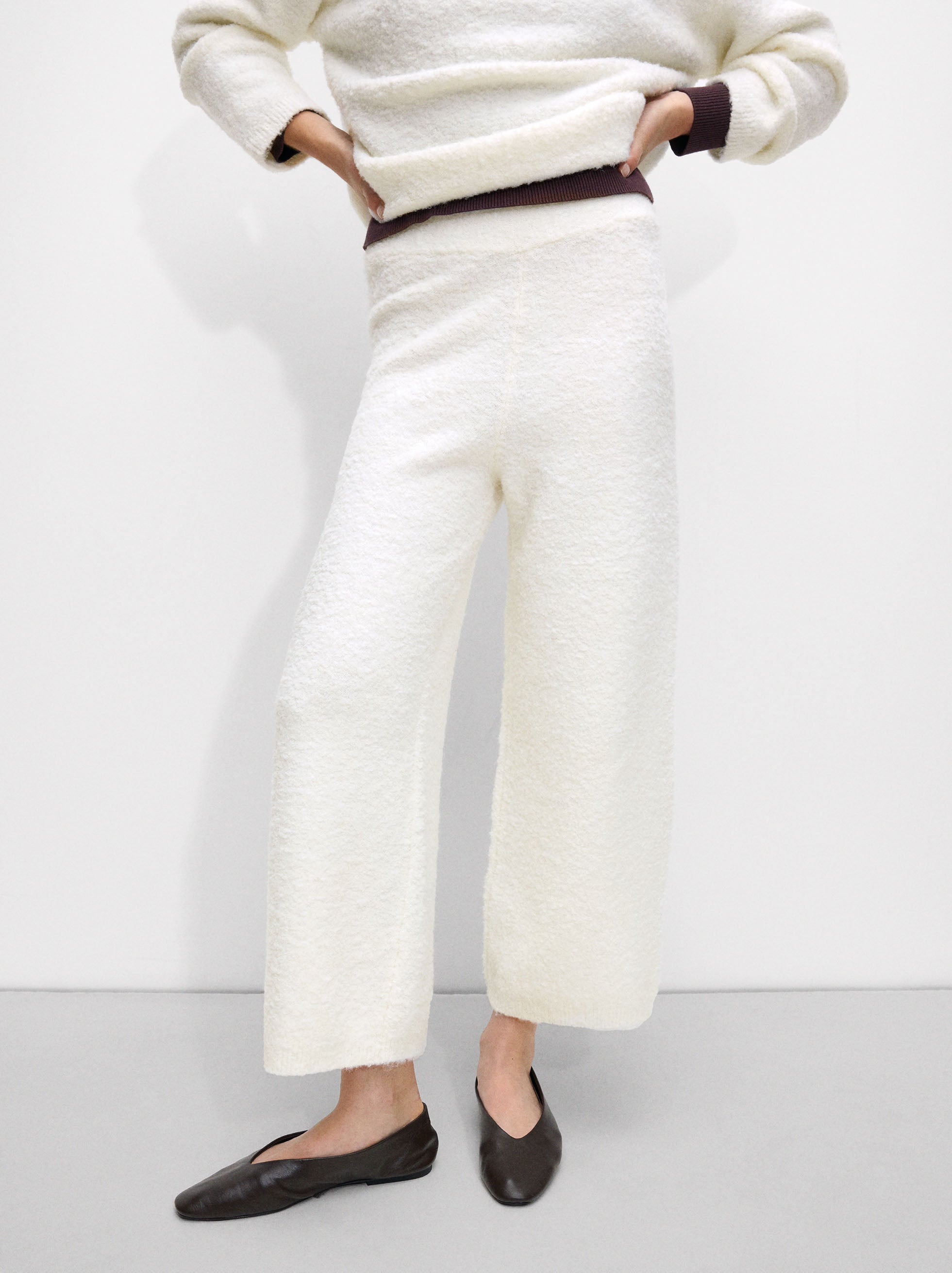 Pantalón De Punto Con Lana
