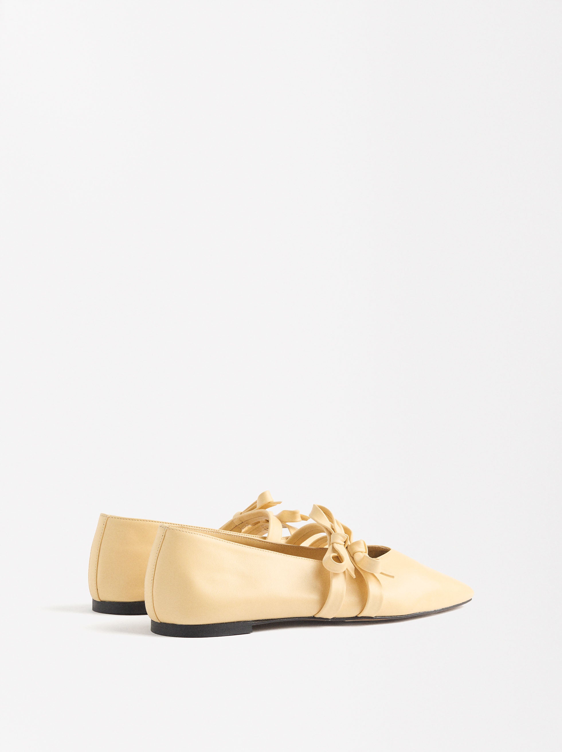 Bailarinas De Piel Con Lazos