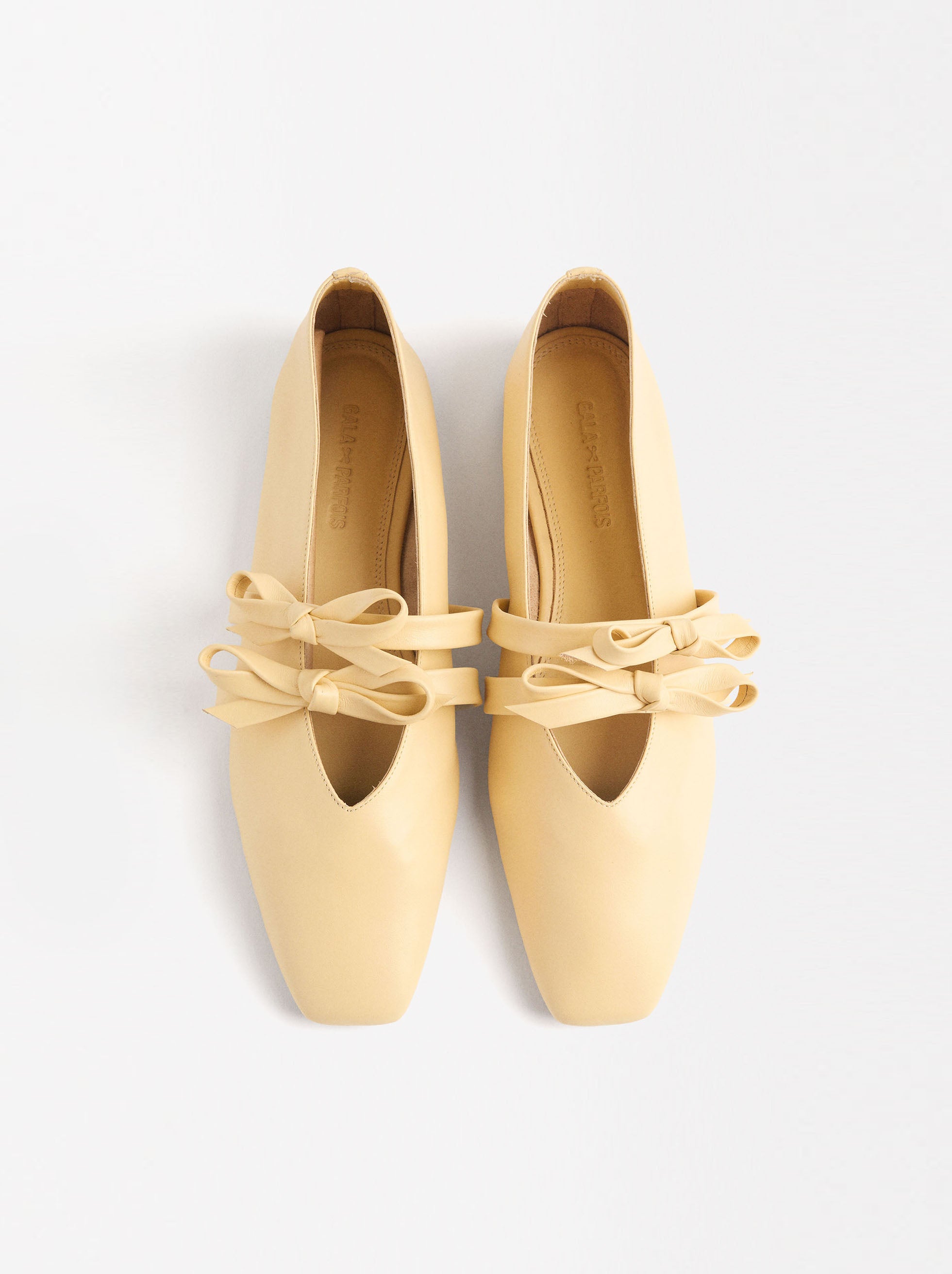 Bailarinas De Piel Con Lazos