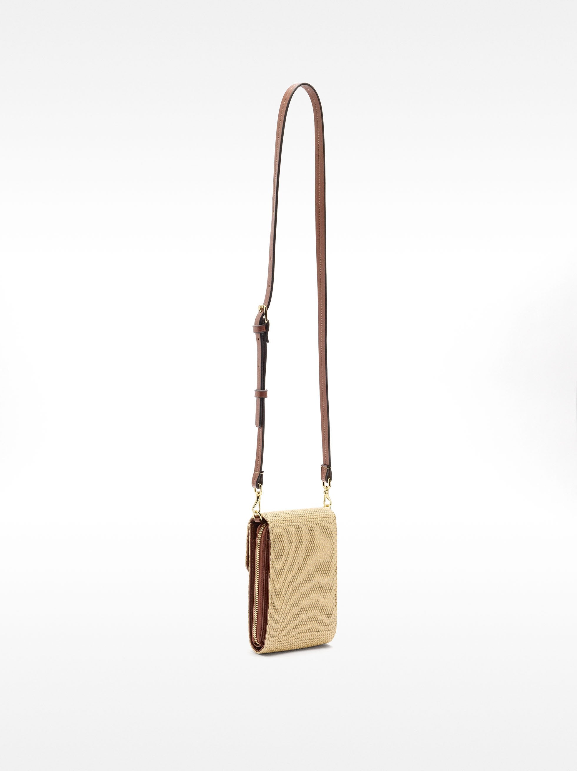 Cartera Para Móvil Efecto Rafia