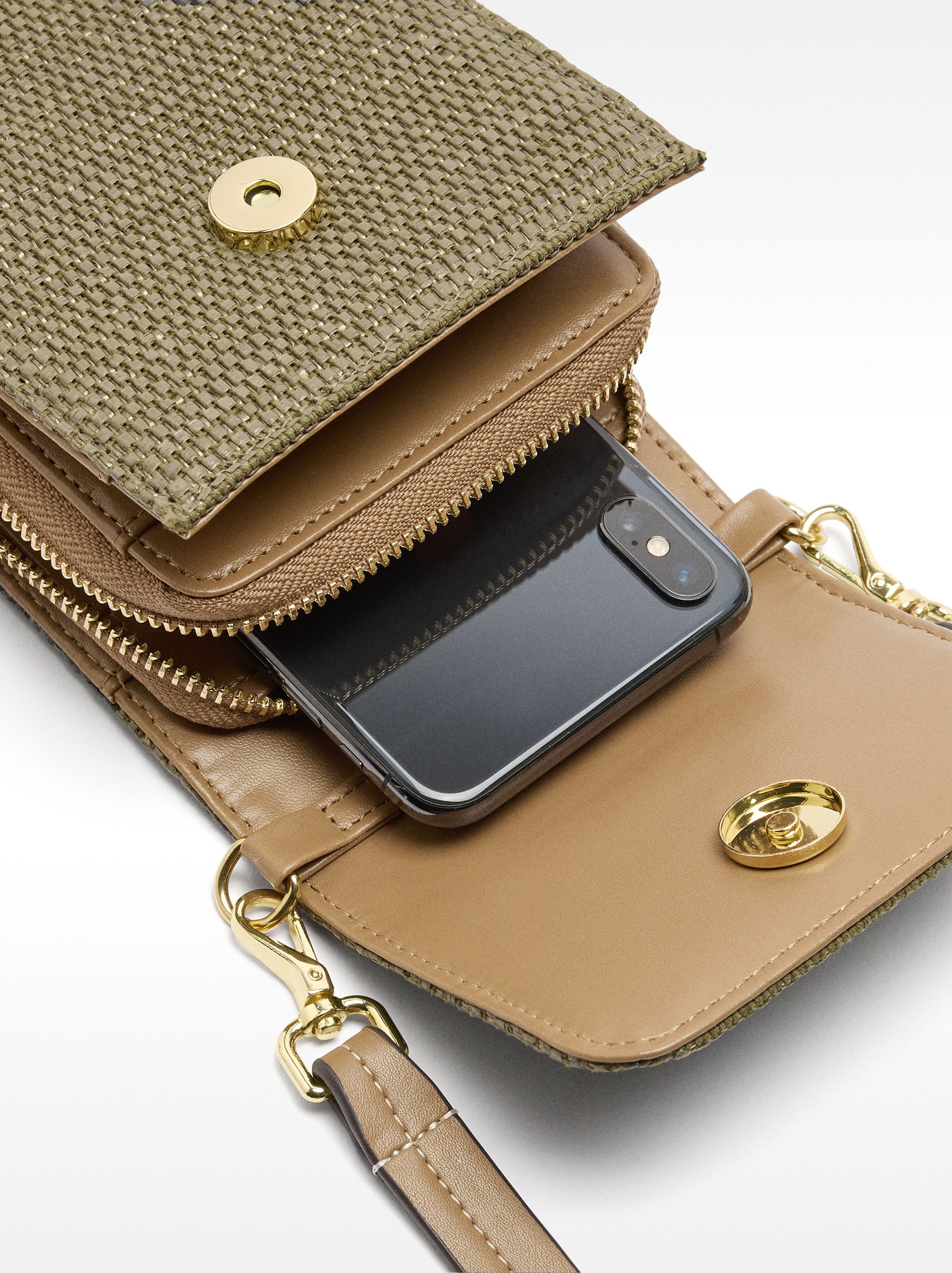 Cartera Para Móvil Efecto Rafia