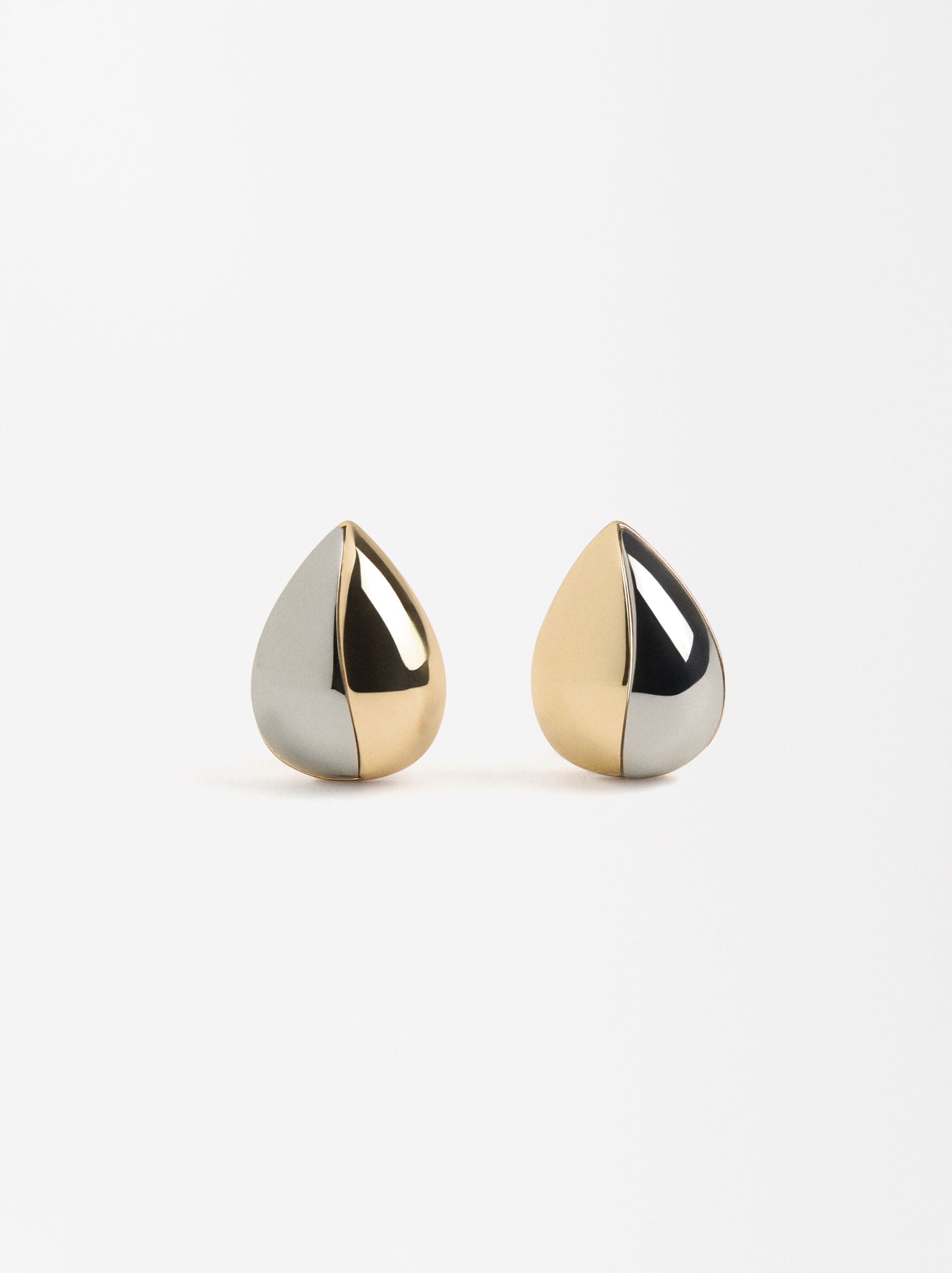 Pendientes Ovalados Bicolor