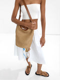 Bolso Bombonera Con Efecto Rafia Y Bolsa Extraíble M