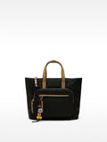 Bolso Tote De Nylon Con Colgante