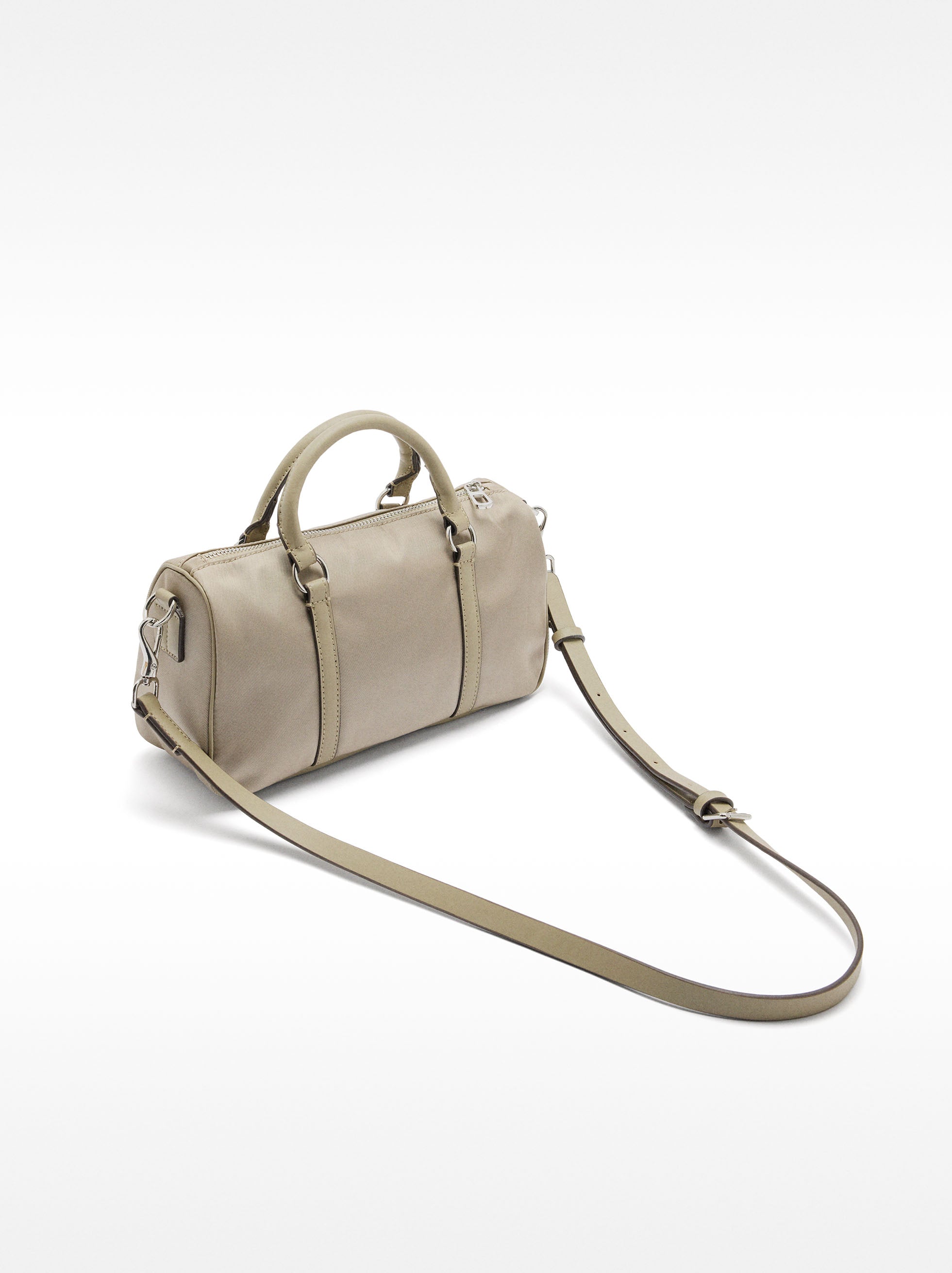 Bolso Tote De Nylon Com Bandolera