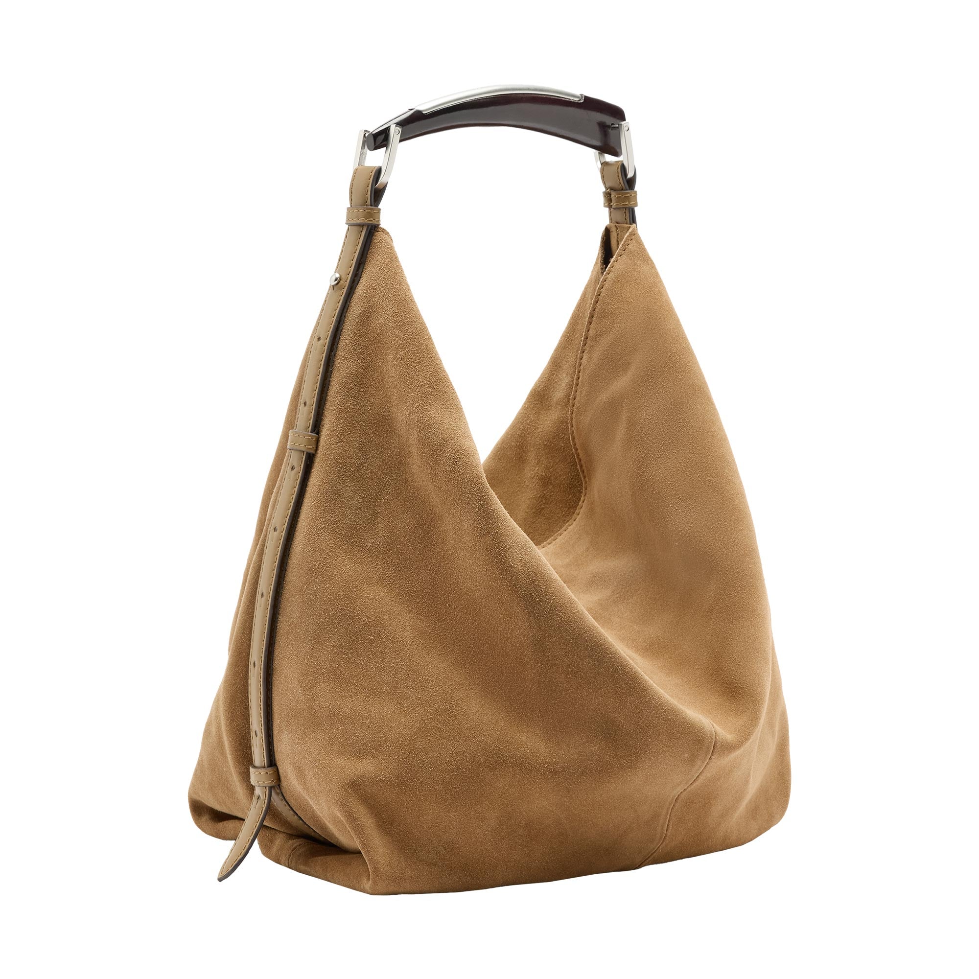 Bolso De Hombro De Piel Serraje