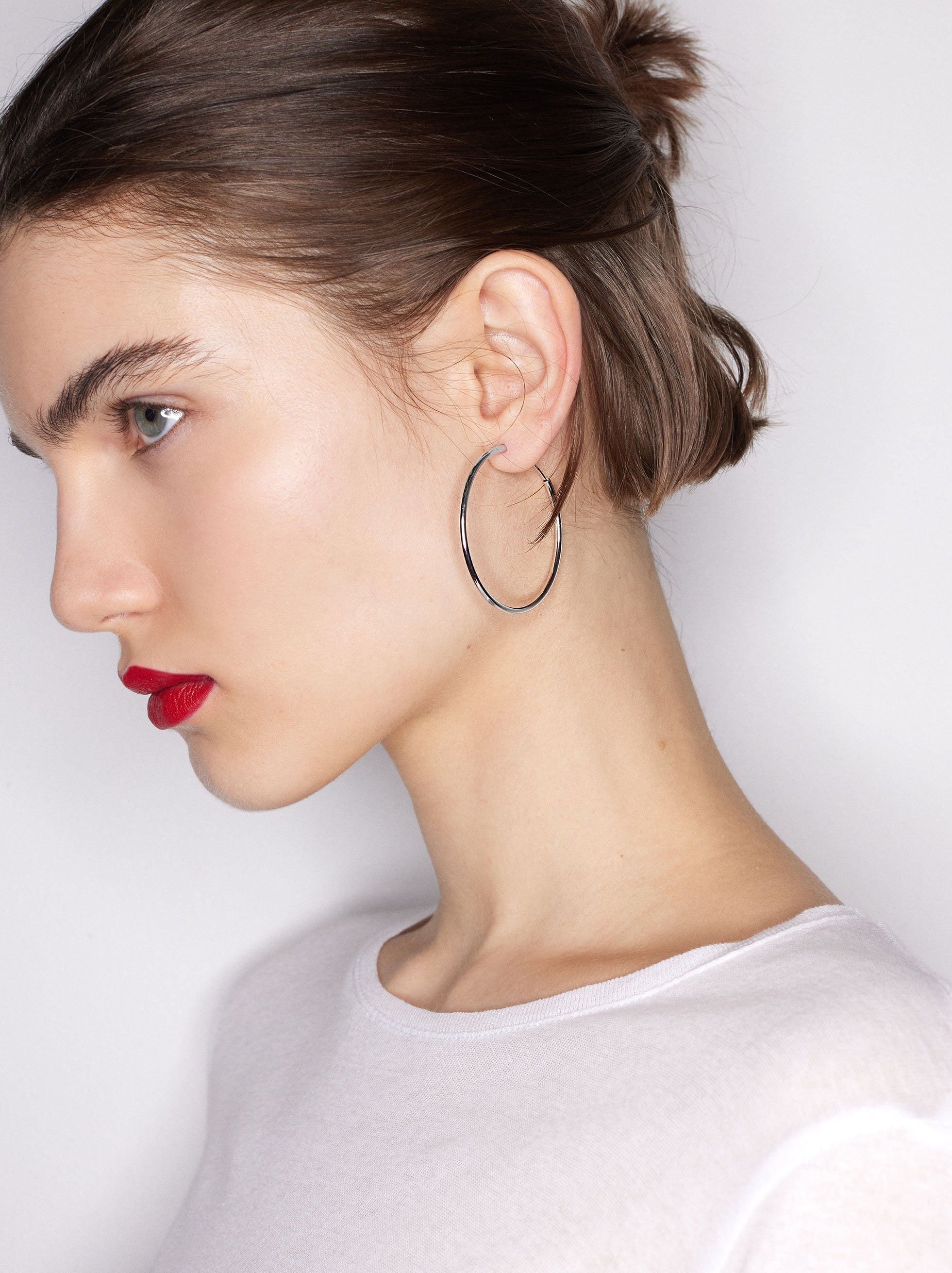 Aretes De Aro Cortos De Plata 925