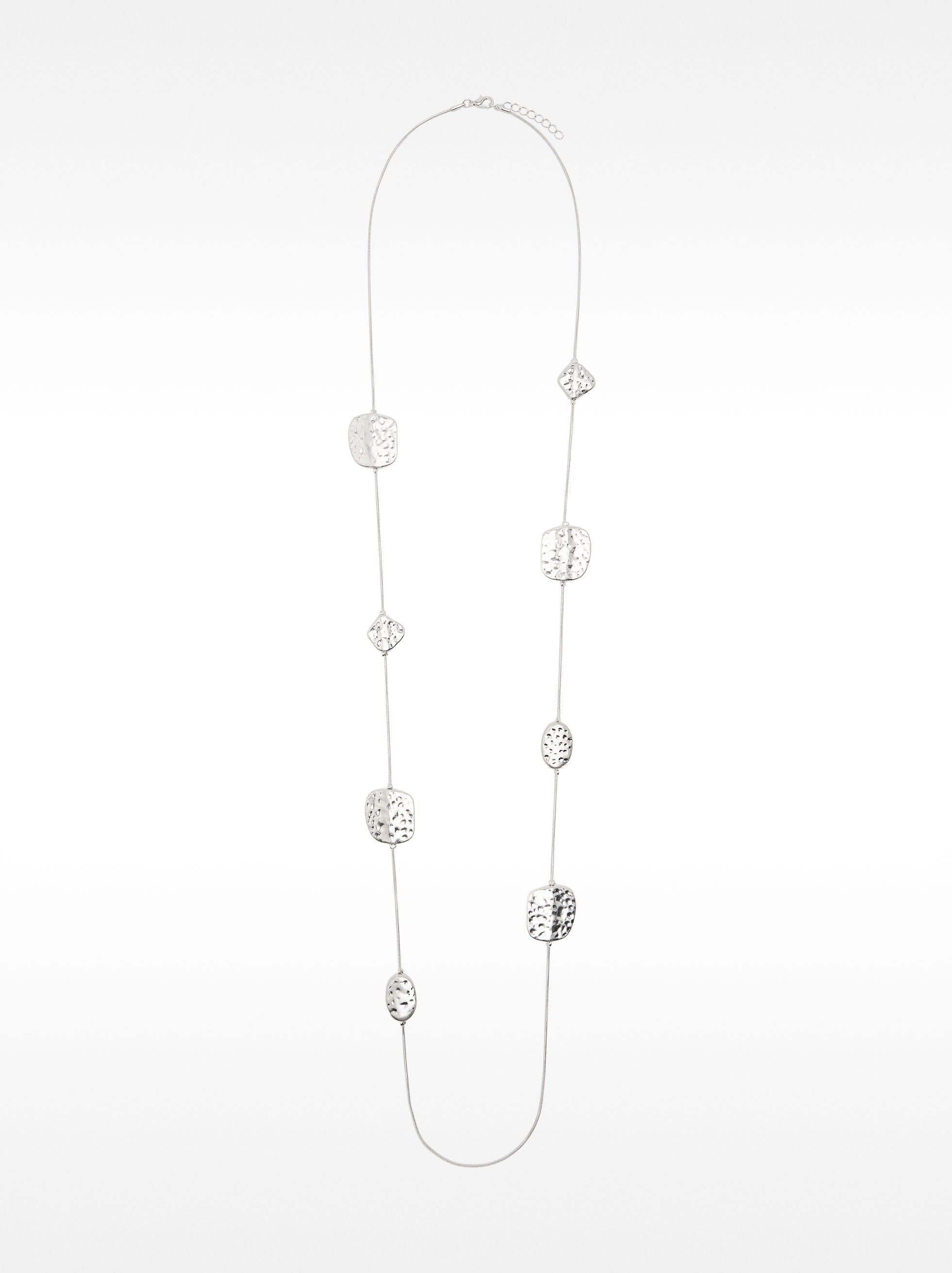 Collar Largo Plateado