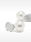 Aretes Plateados Con Piedra