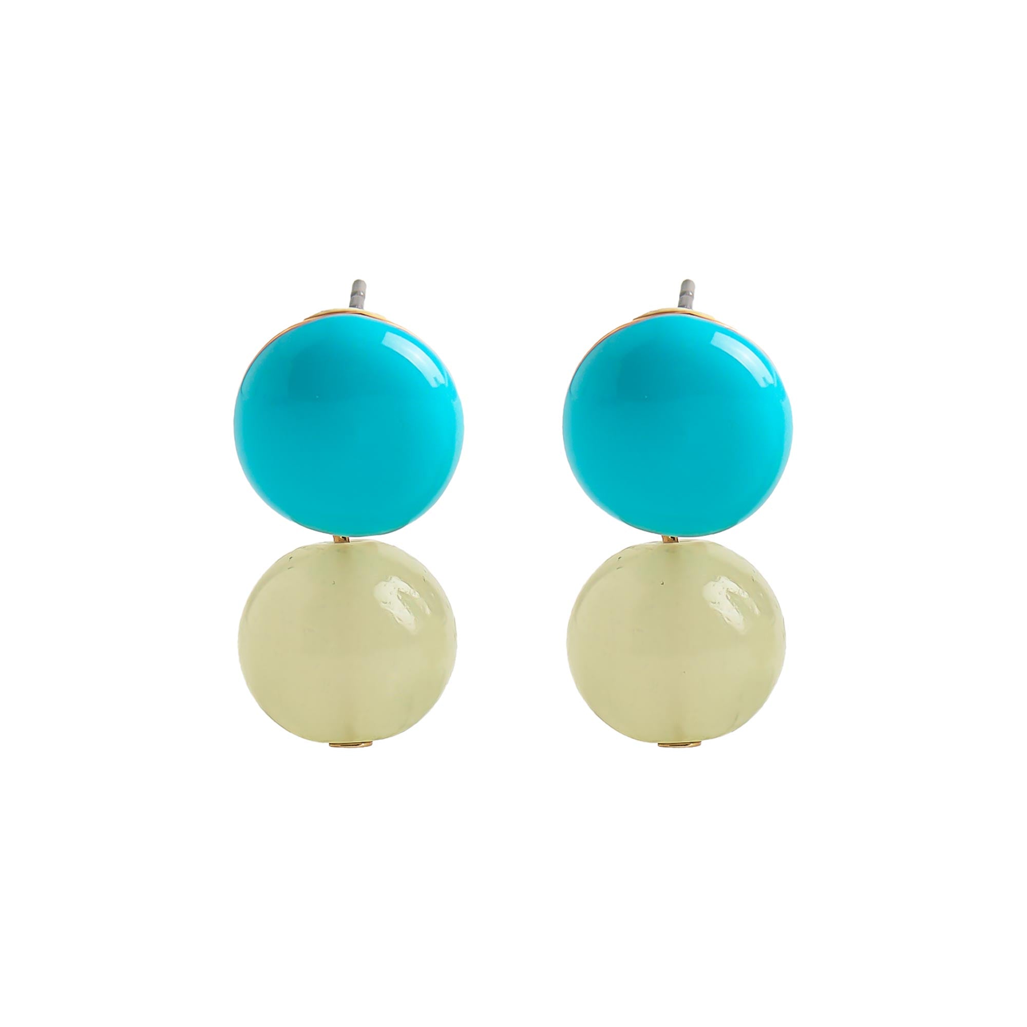 Pendientes Con Esmalte Y Piedra