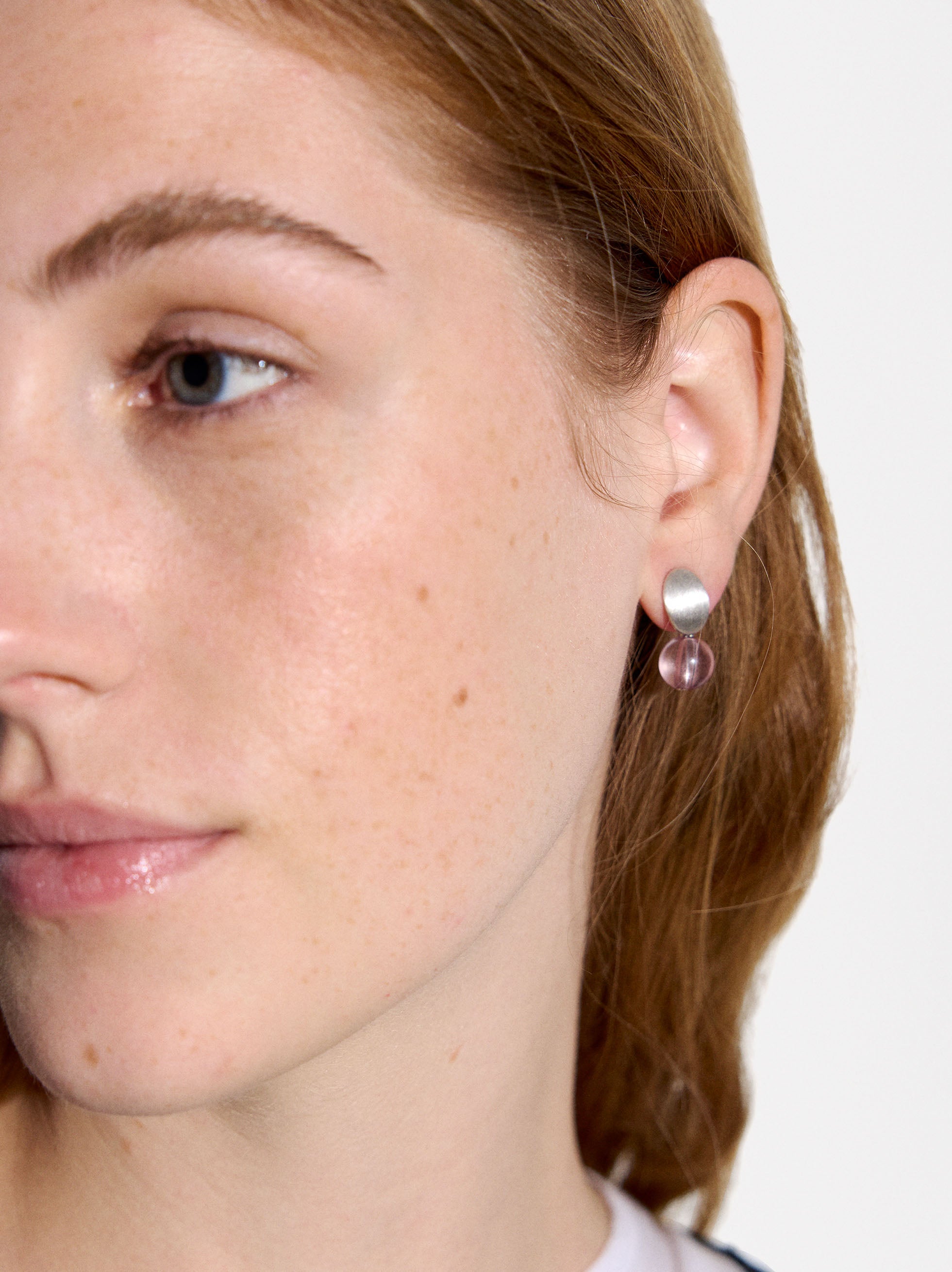 Aretes Cortos Con Resina