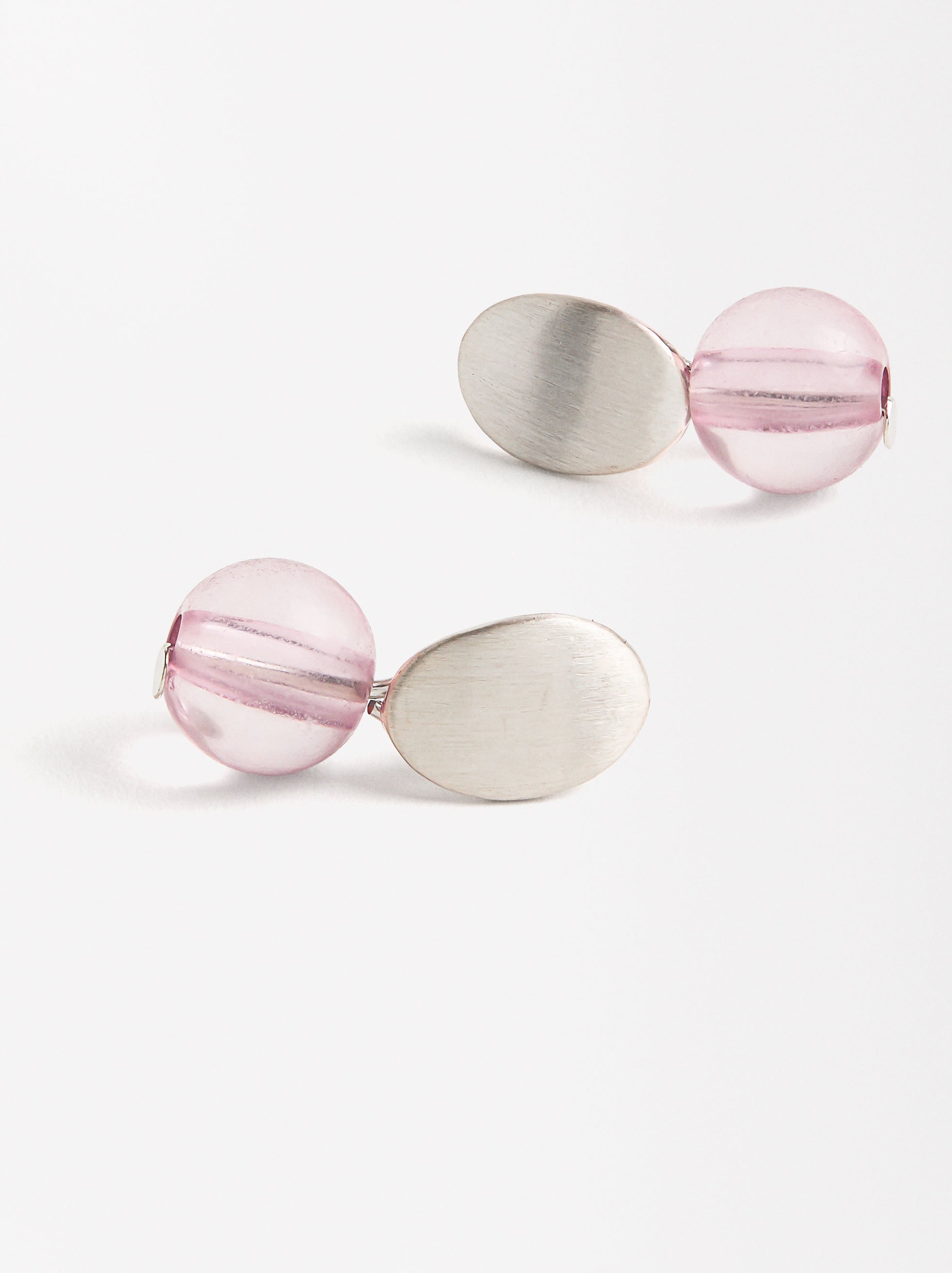 Aretes Cortos Con Resina