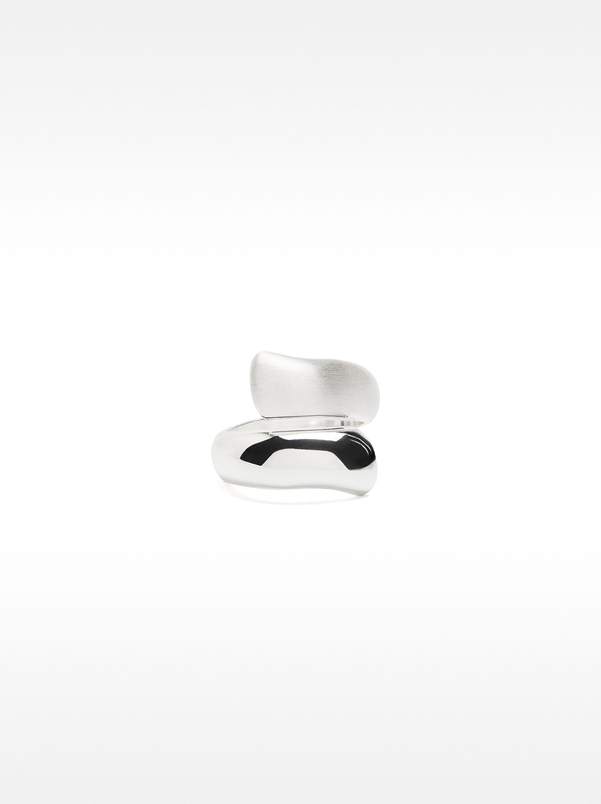 Anillo En Espiral Plateado