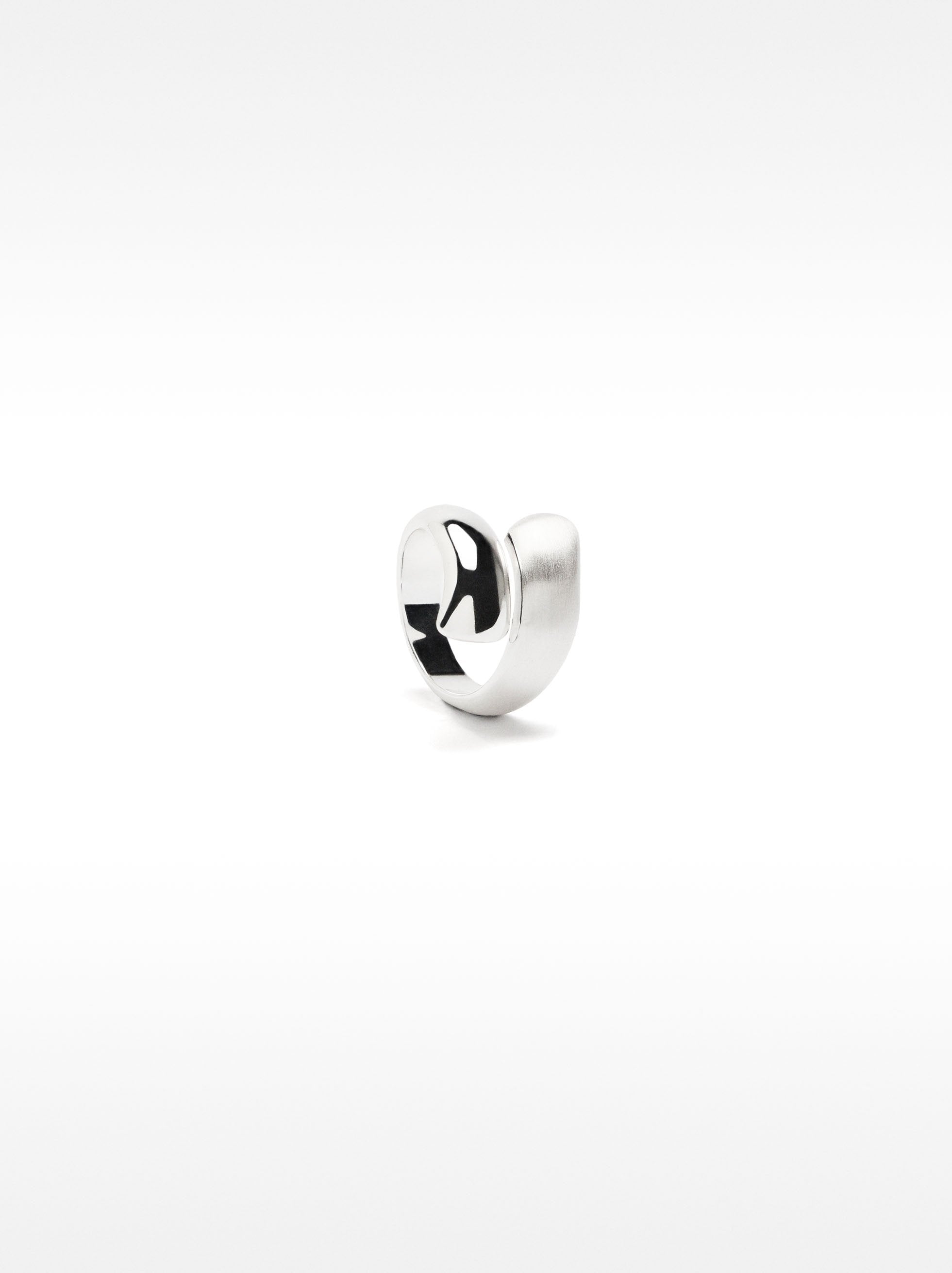 Anillo En Espiral Plateado