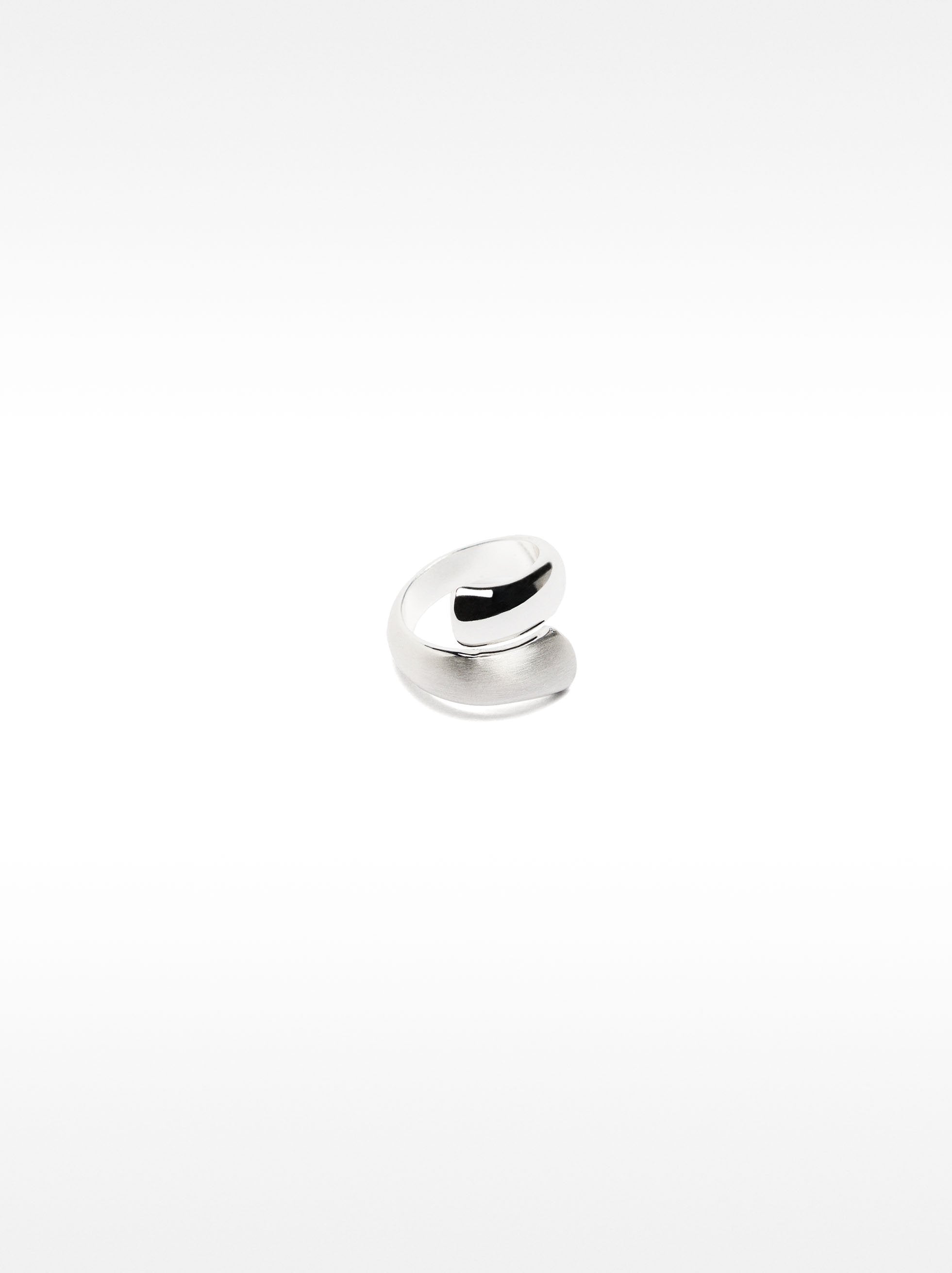 Anillo En Espiral Plateado