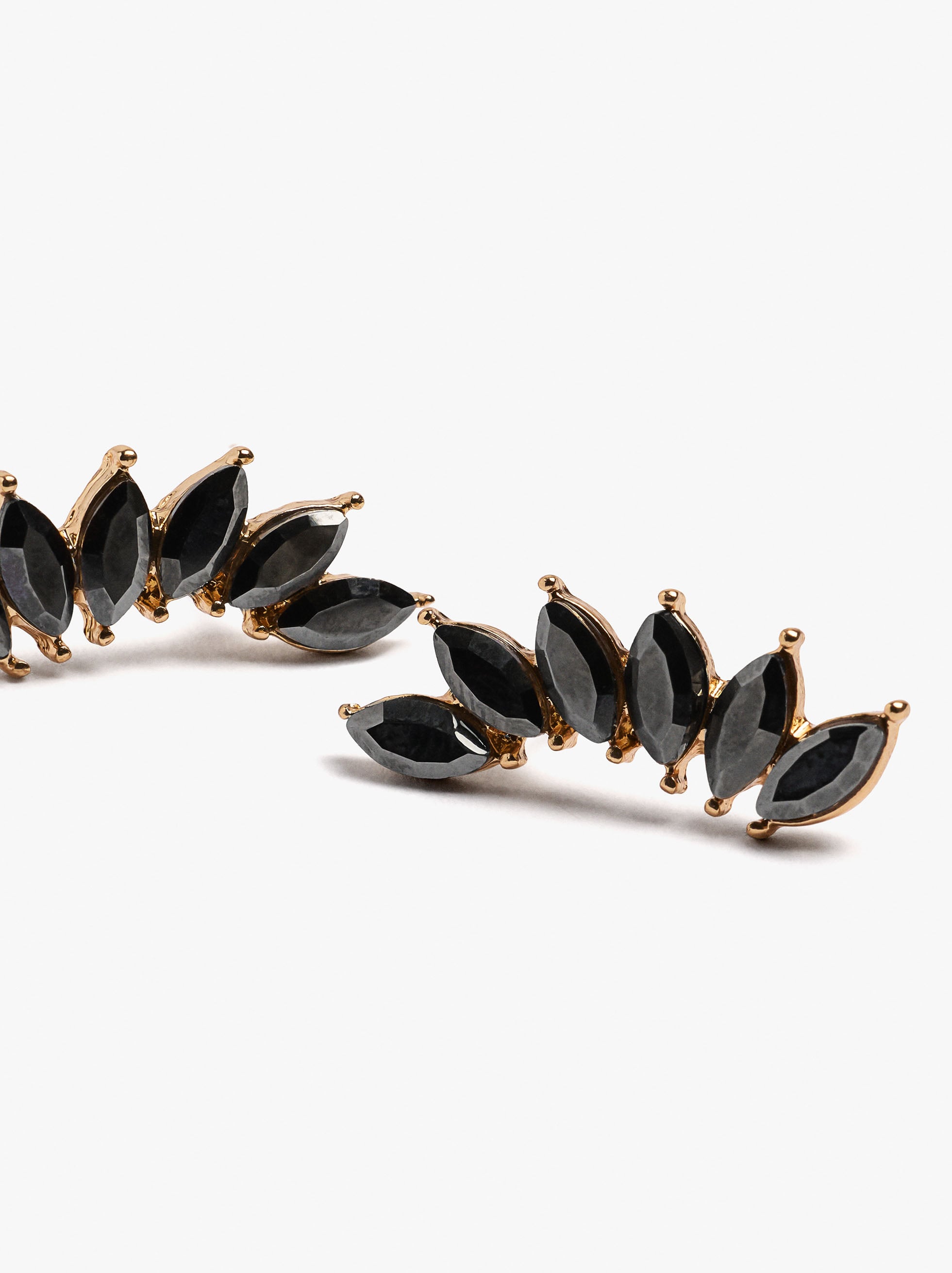 Pendientes Hojas Con Cristales