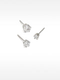 Set De Aretes Cortos Brillantes