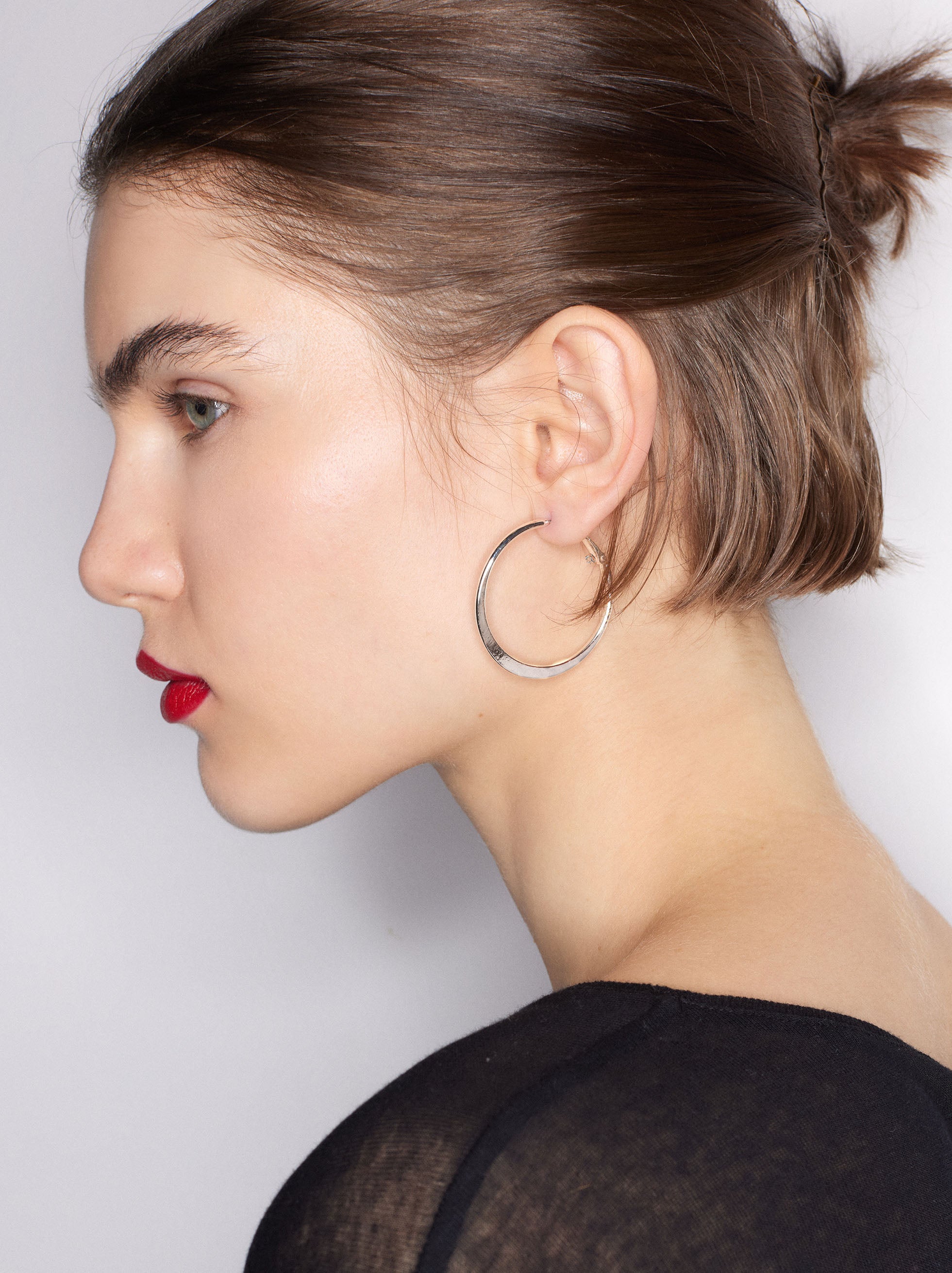 Conjunto De Aros Plateados