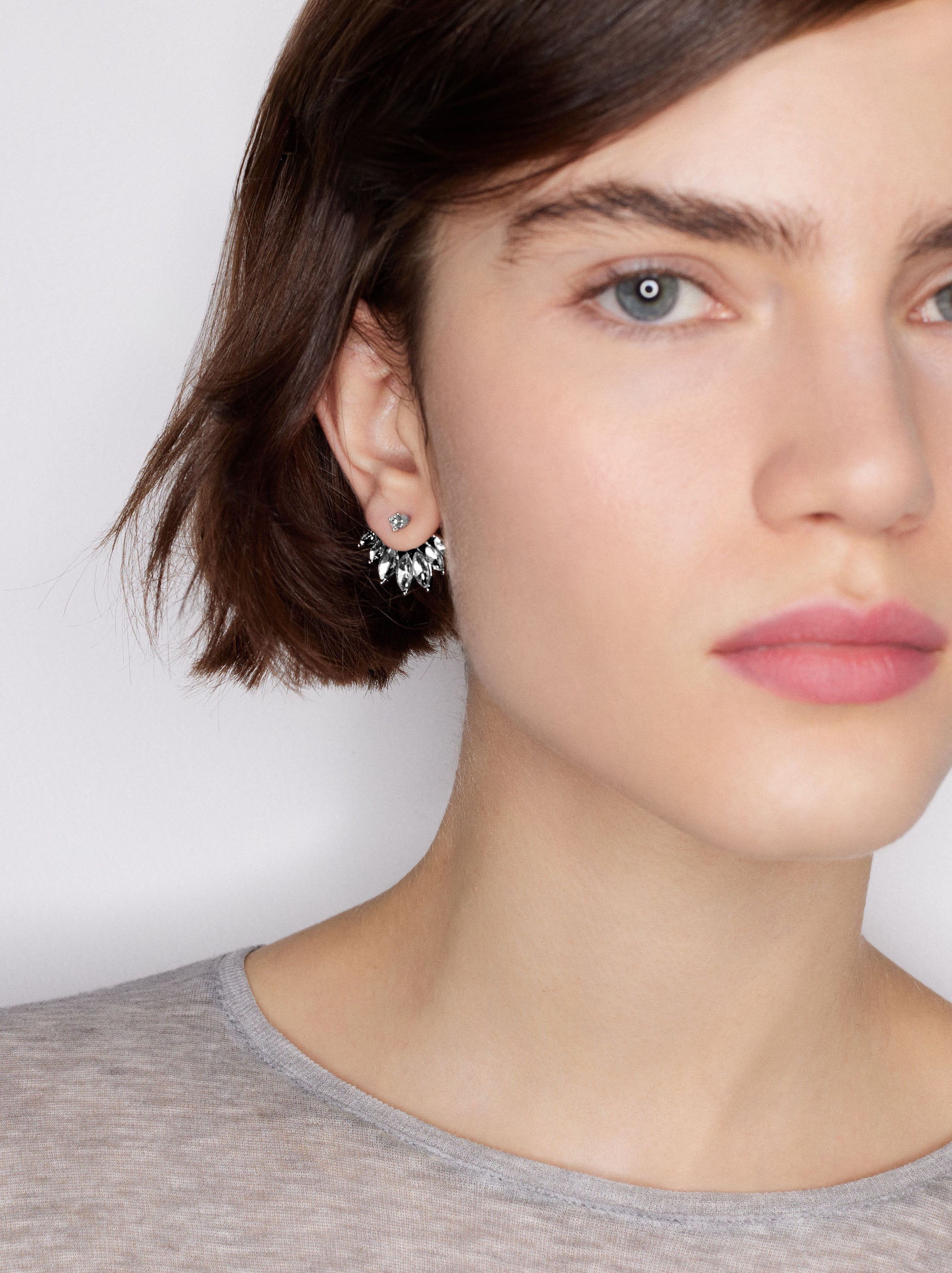 Aretes Cortos Brillantes
