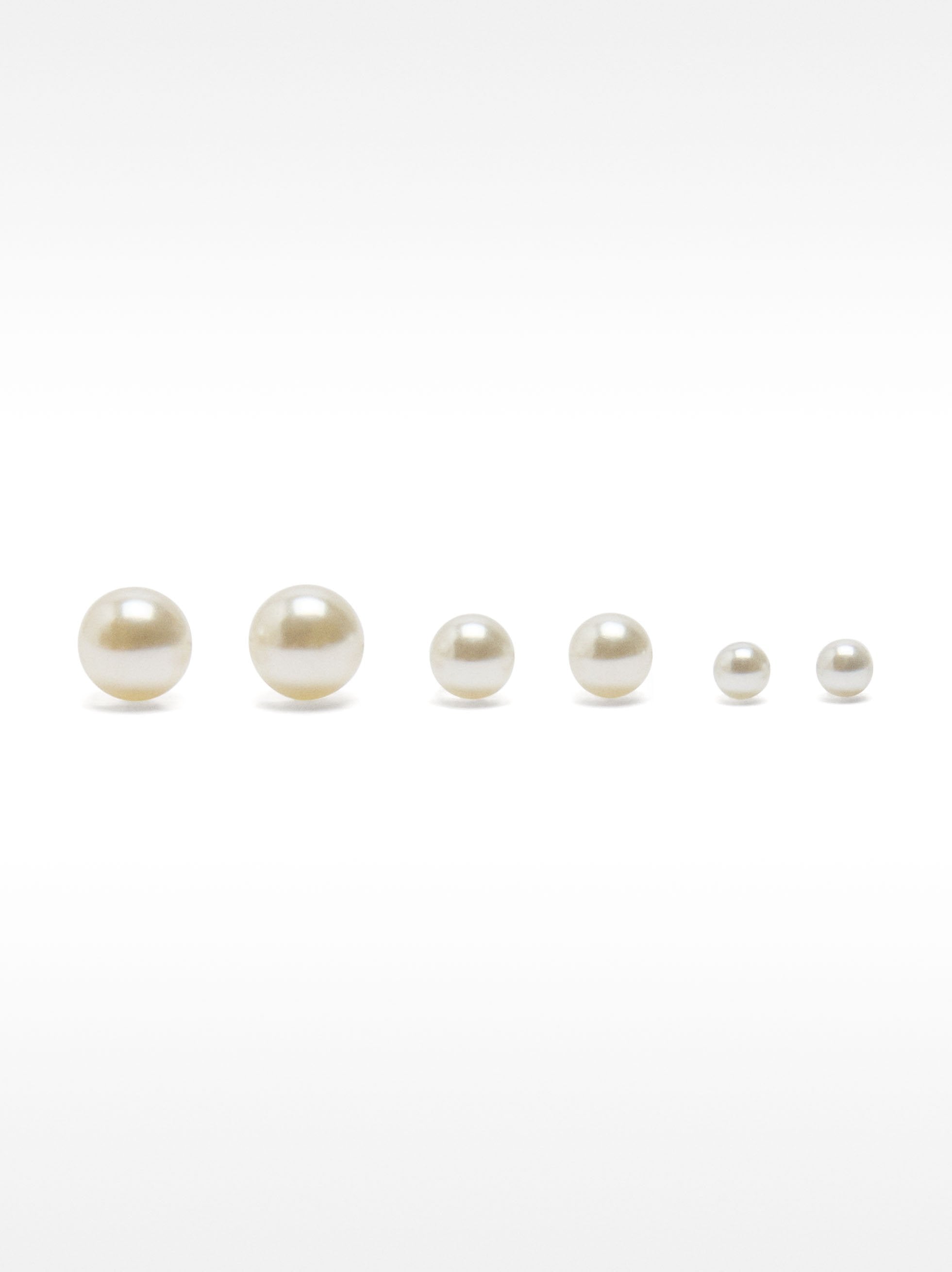 Set De Aretes Cortos Perlas
