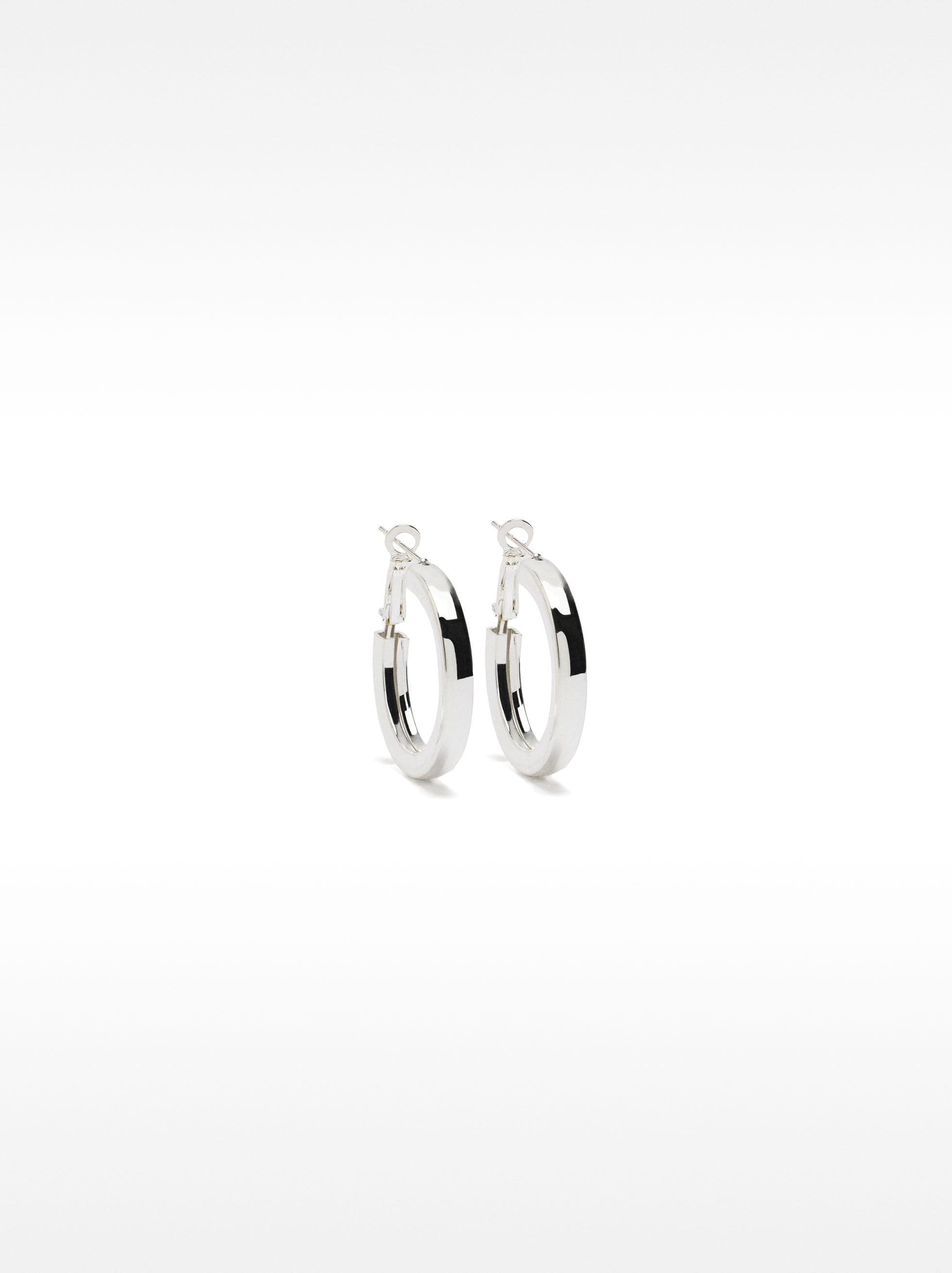 Aretes De Aro Cortos Plateados